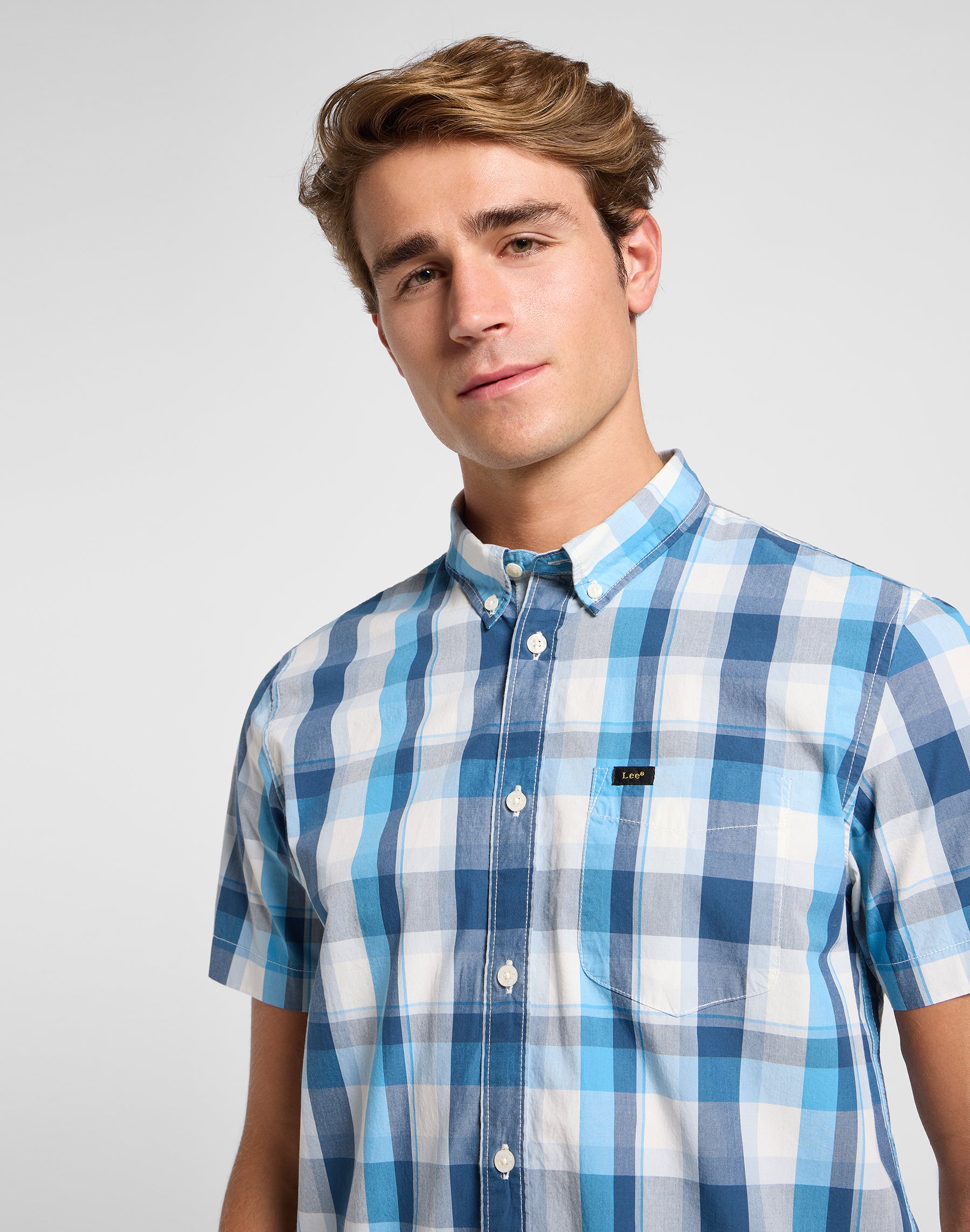 Lee Button Down Ss in Orion Hemden Lee