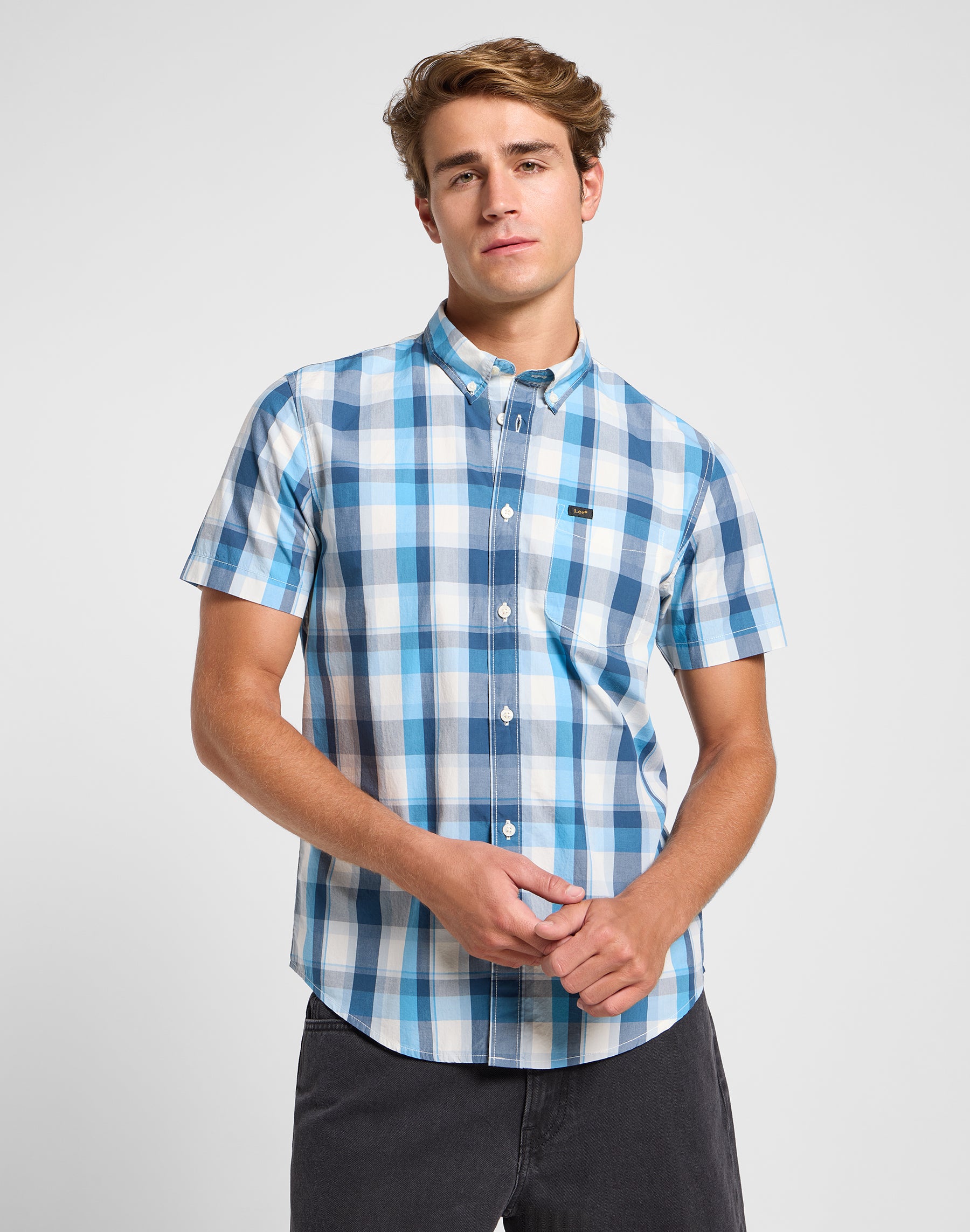 Lee Button Down Ss in Orion Hemden Lee