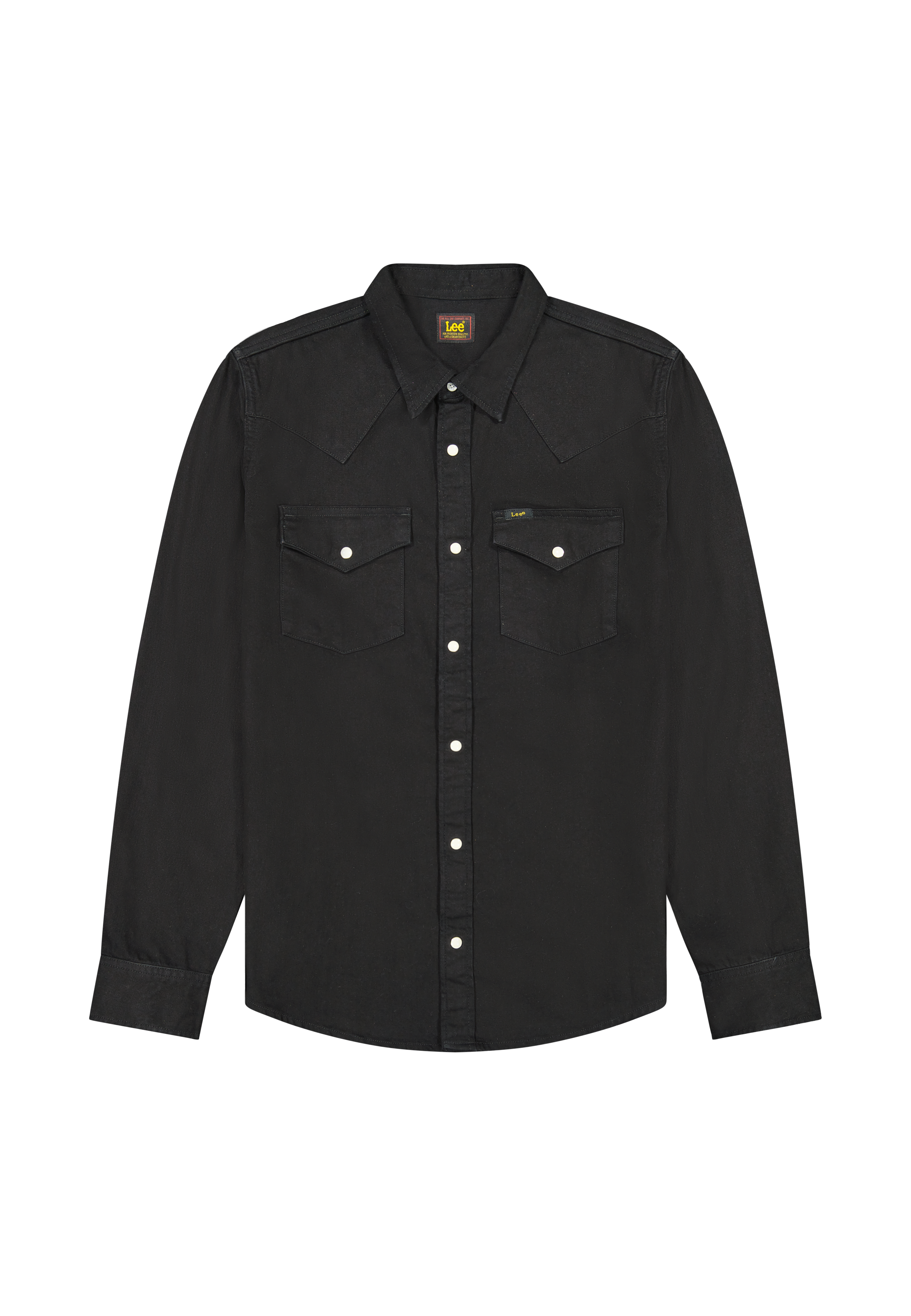 Regular Western Shirt in Black Hemden Lee