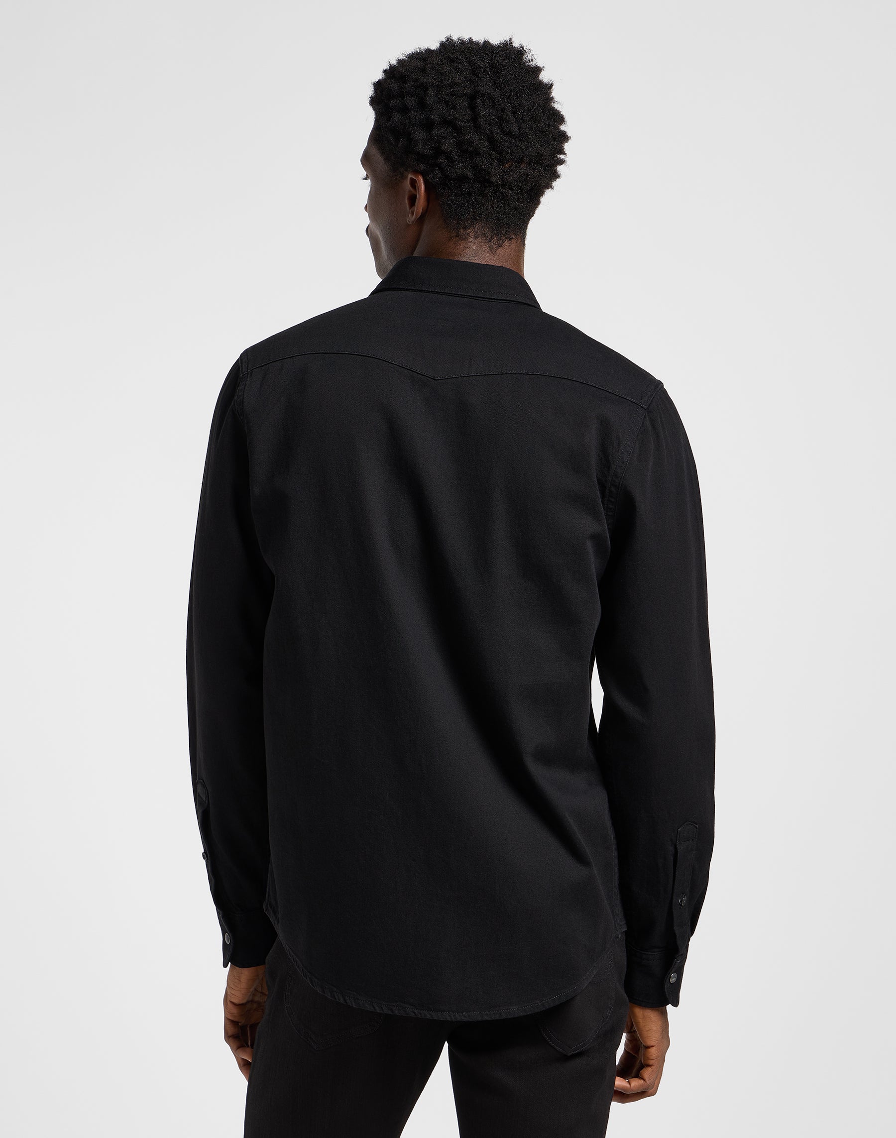 Regular Western Shirt in Black Hemden Lee