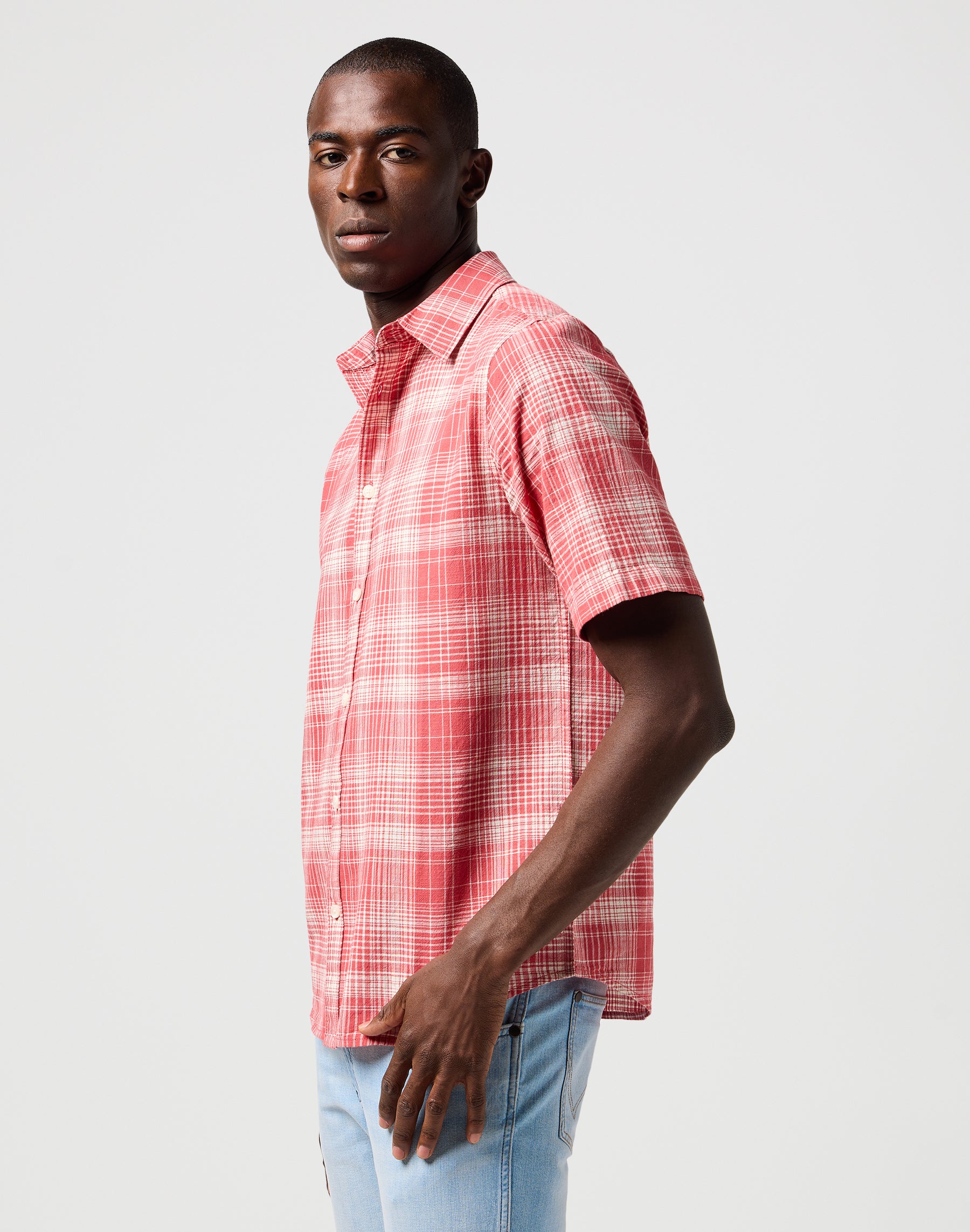 Ss Shirt in Red Hemden Wrangler