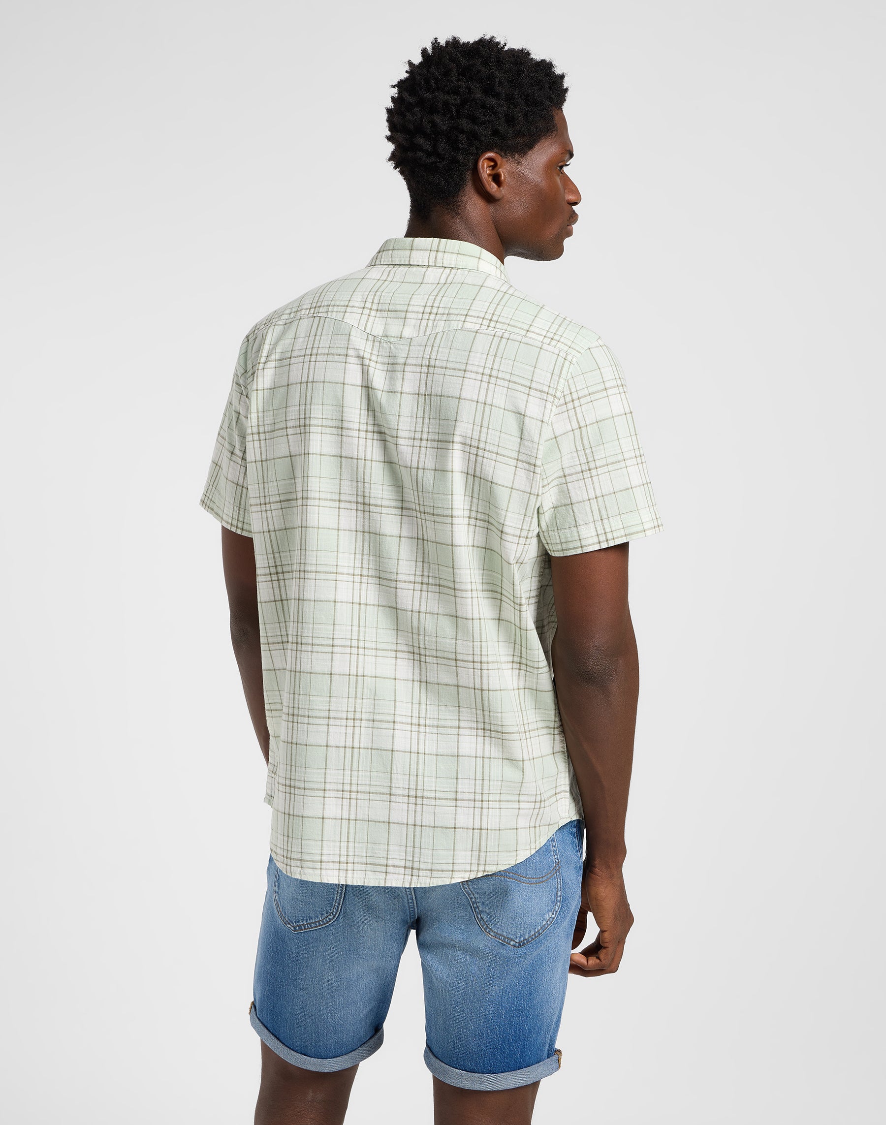 Ss Western Shirt in Mercantile Sage Ombre Hemden Lee