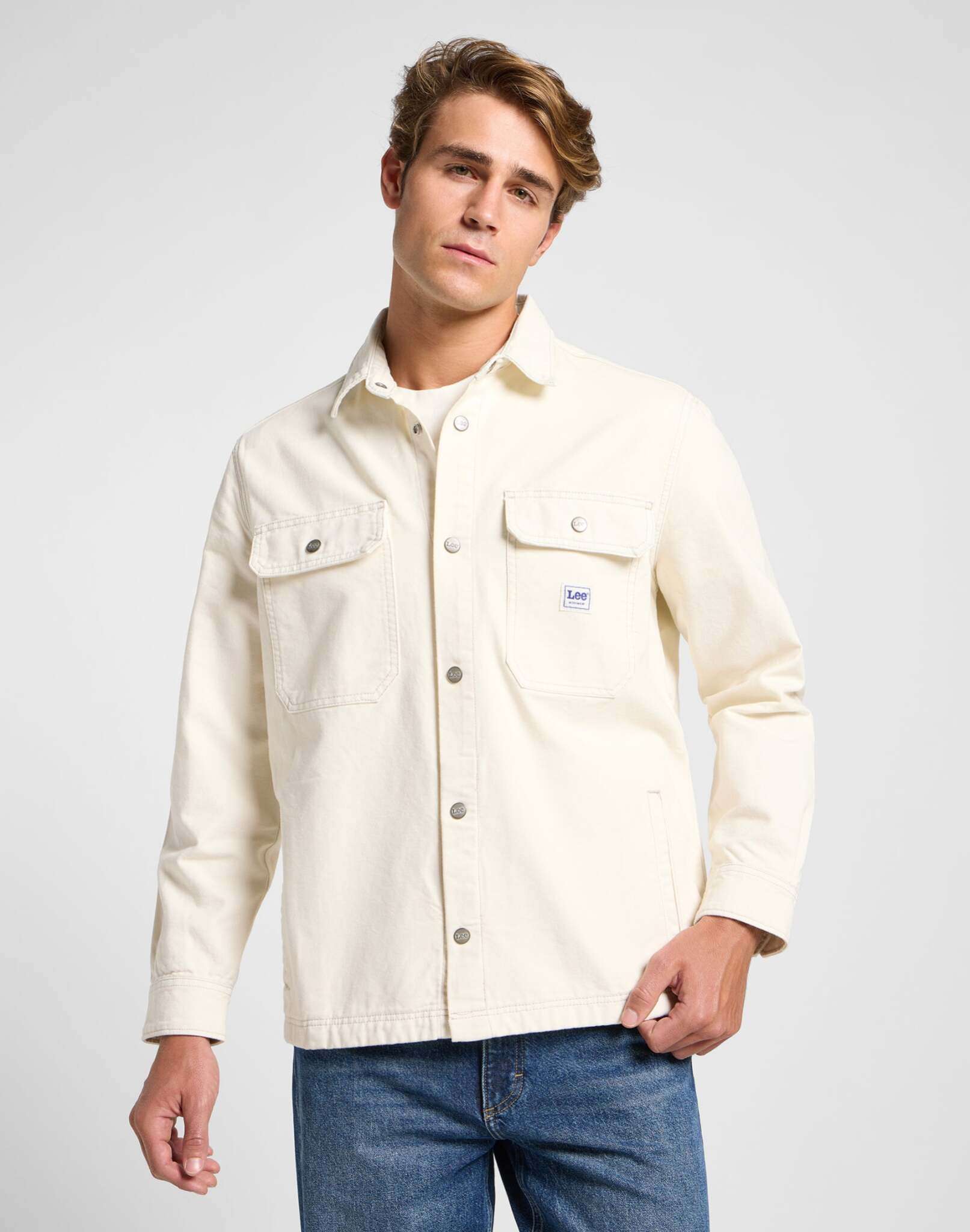 Workwear Overshirt in Ecru Hemden Lee