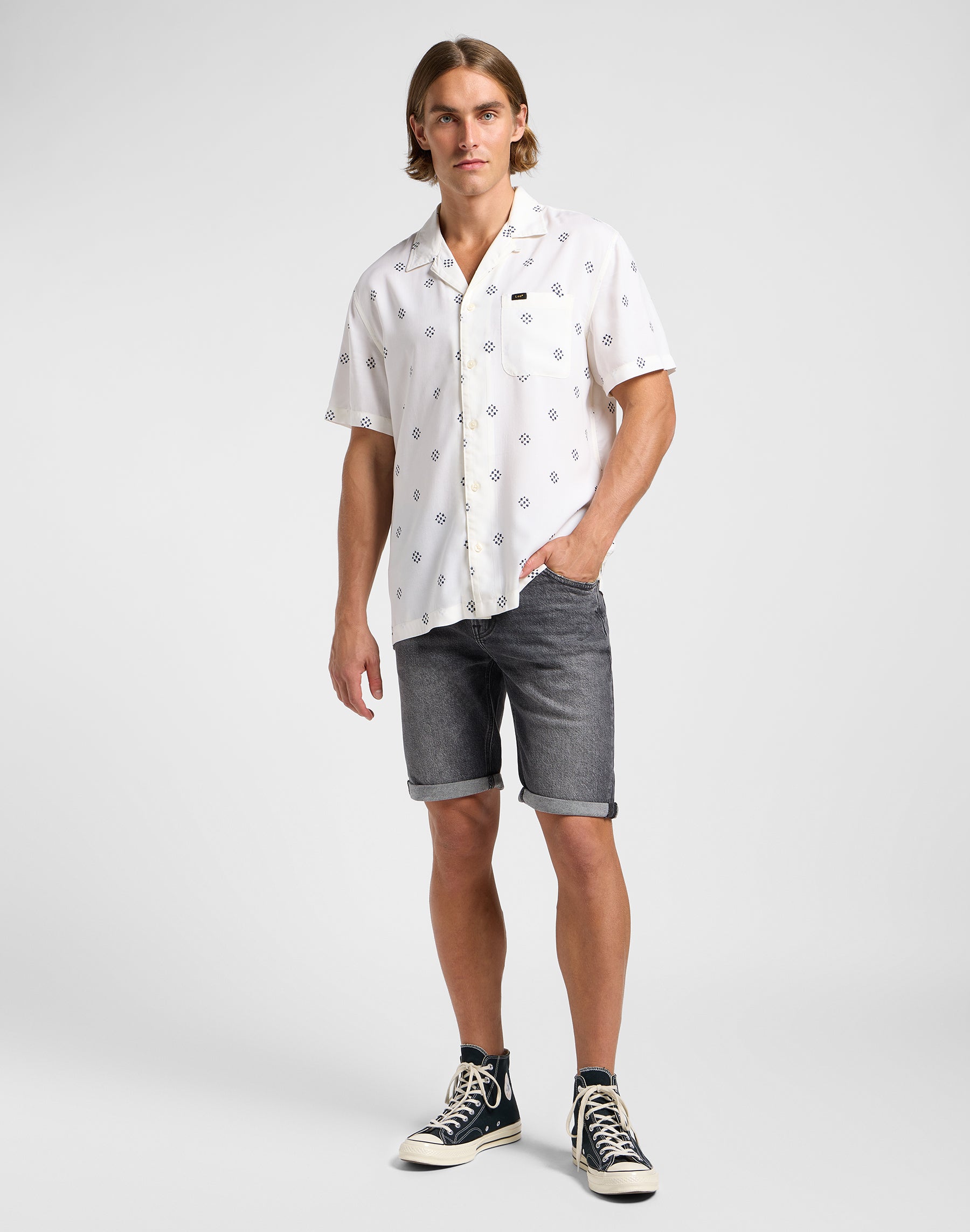 Resort Shirt in Ecru Hemden Lee