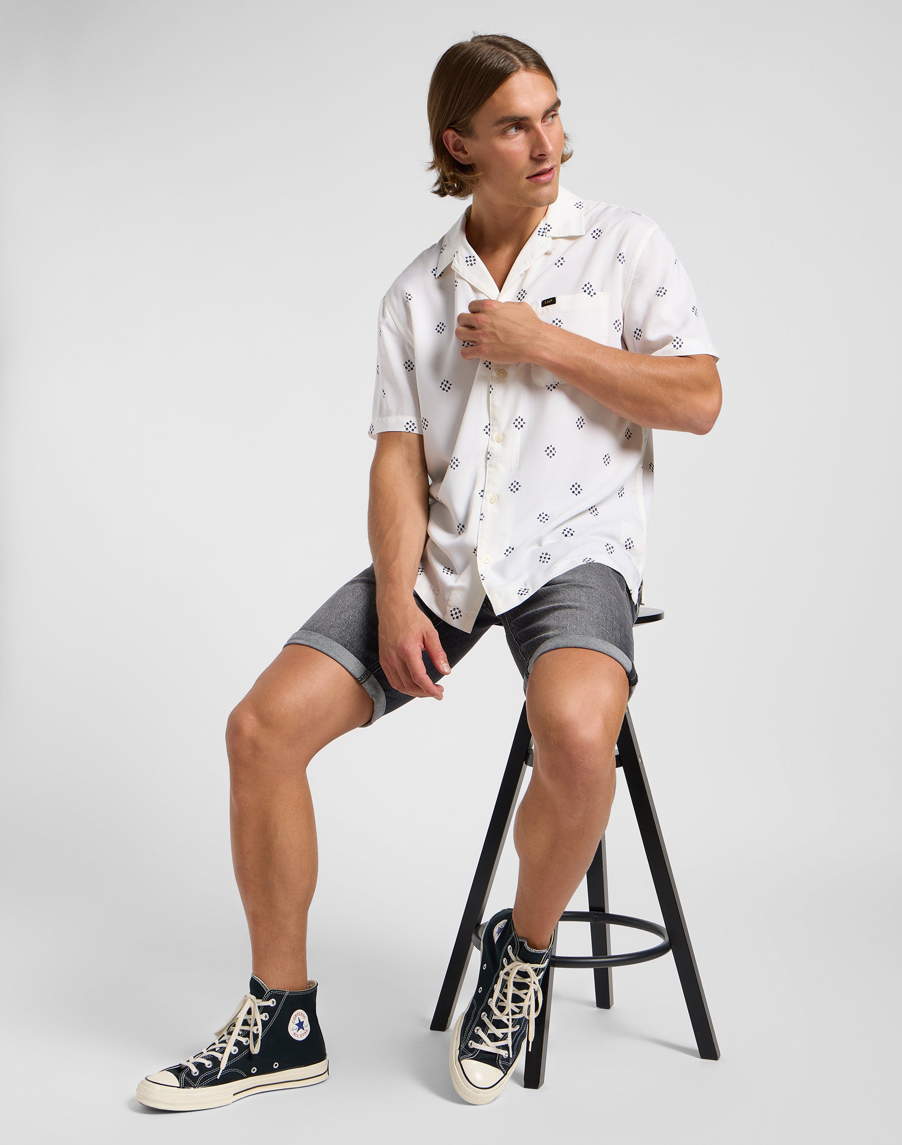 Resort Shirt in Ecru Hemden Lee