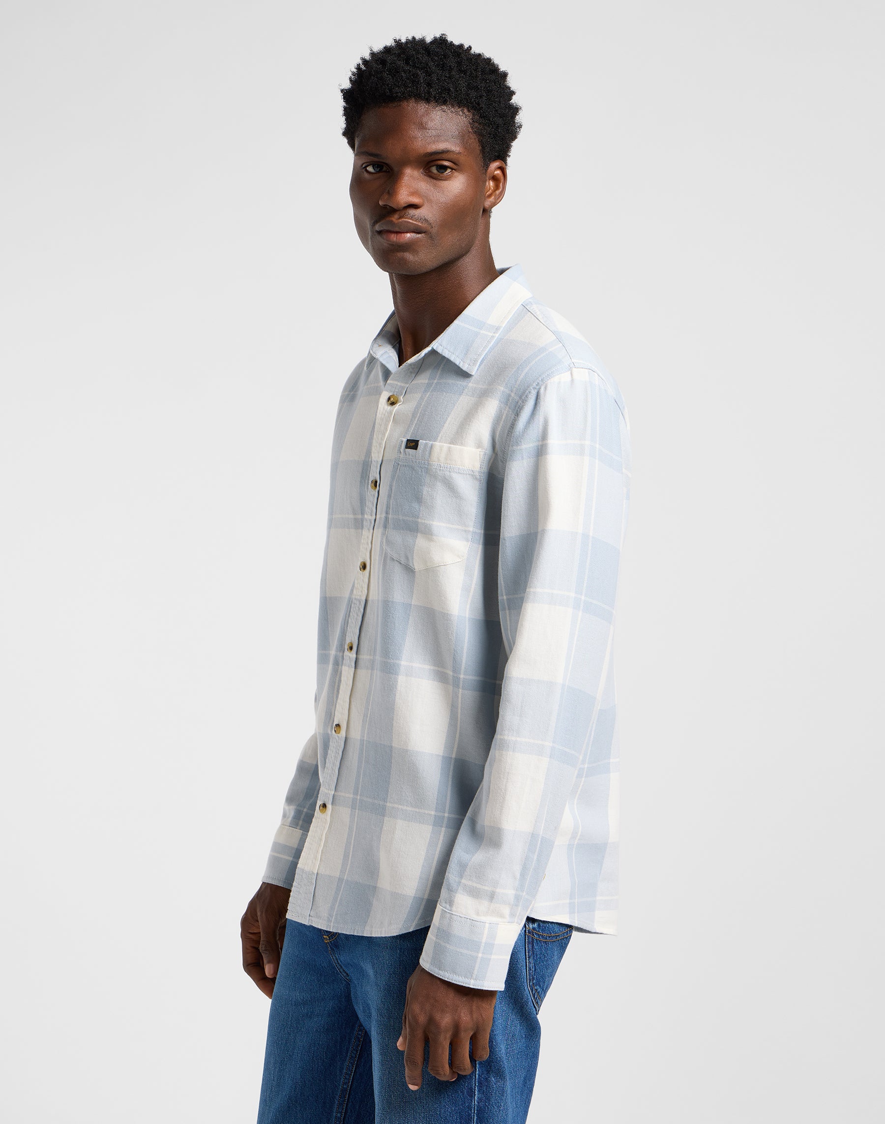 Mercantile Shirt in Ecru Concrete Hemden Lee