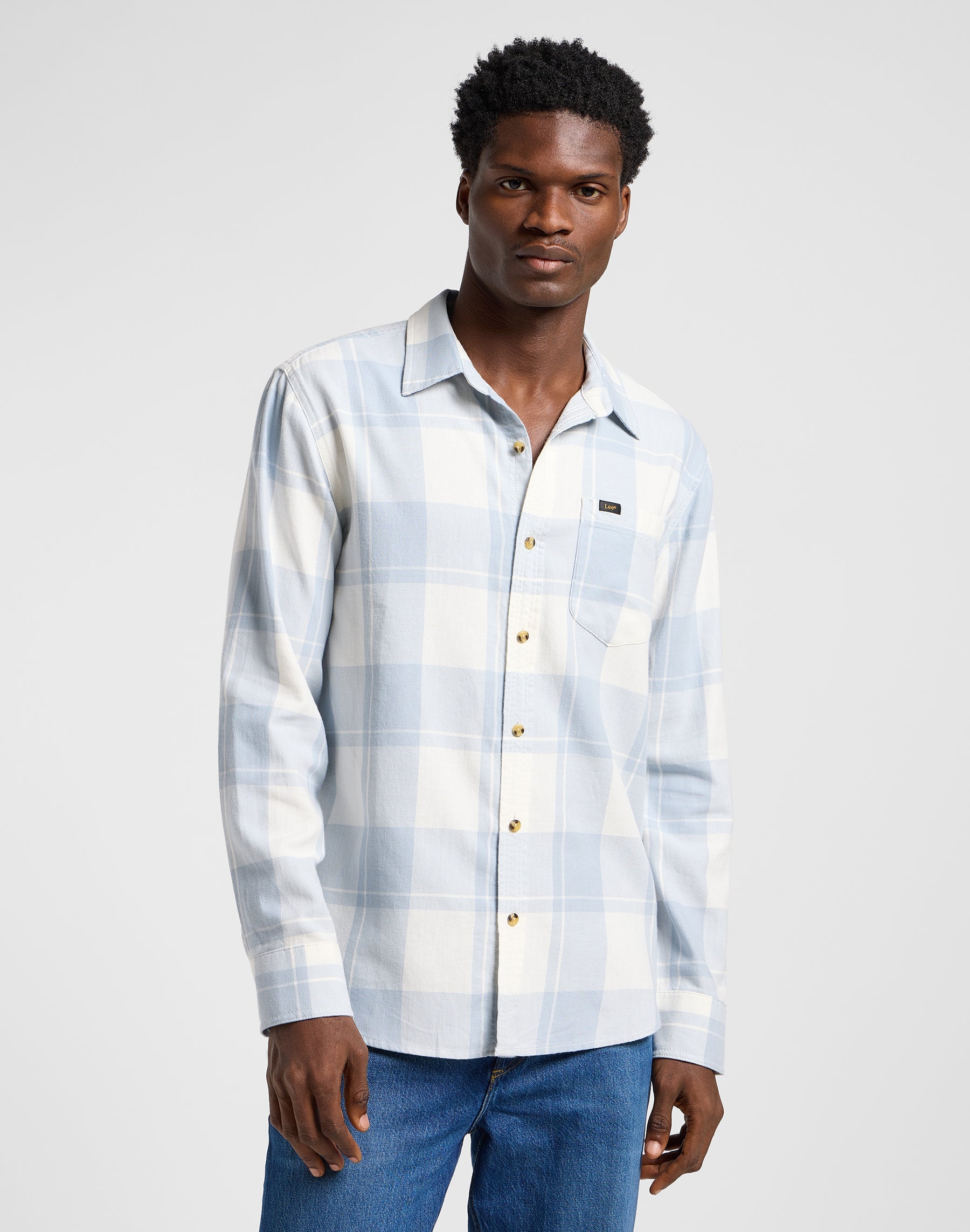 Mercantile Shirt in Ecru Concrete Hemden Lee