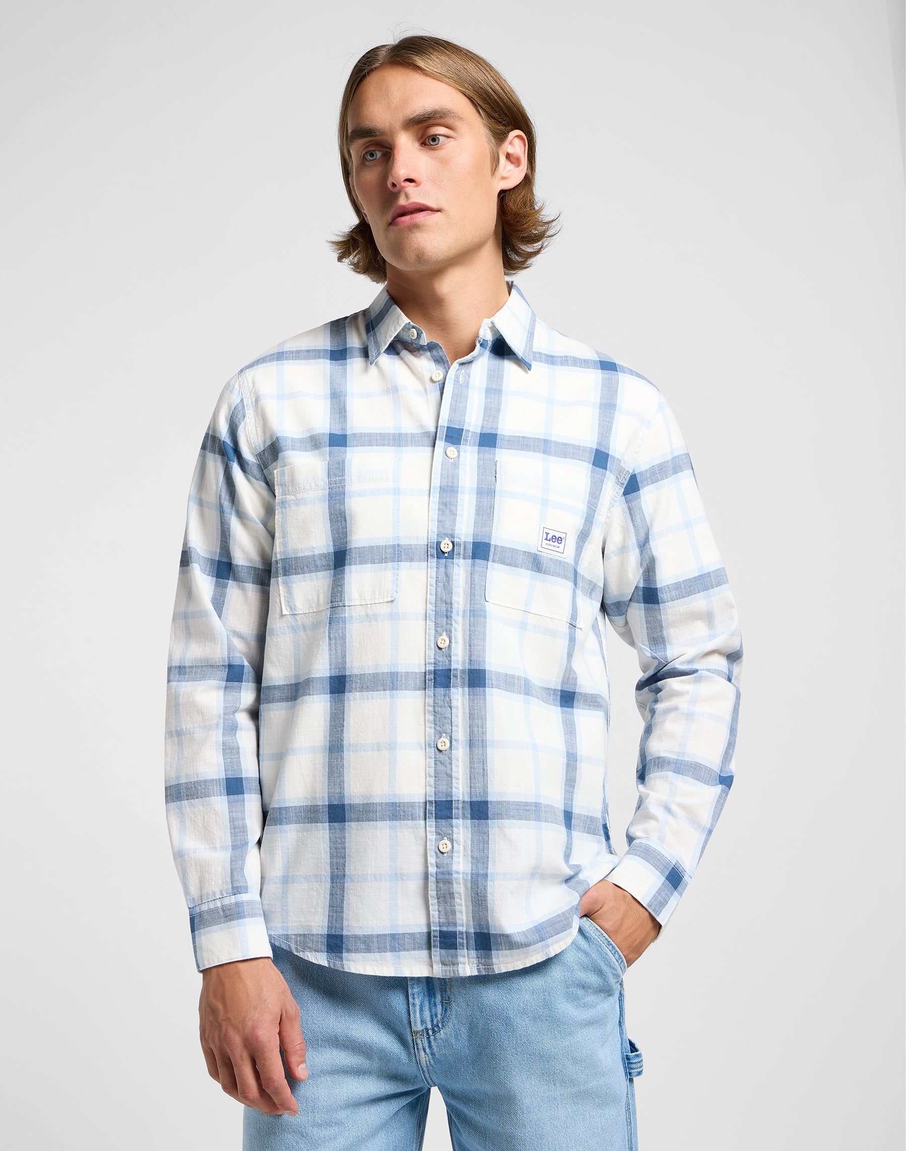 Workwear Shirt 2.0 in Blue Hemden Lee