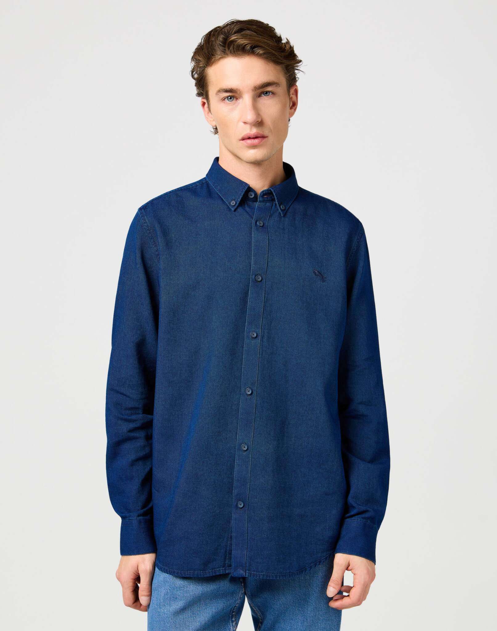 Oxford Shirt in Indigo Oxford Hemden Wrangler