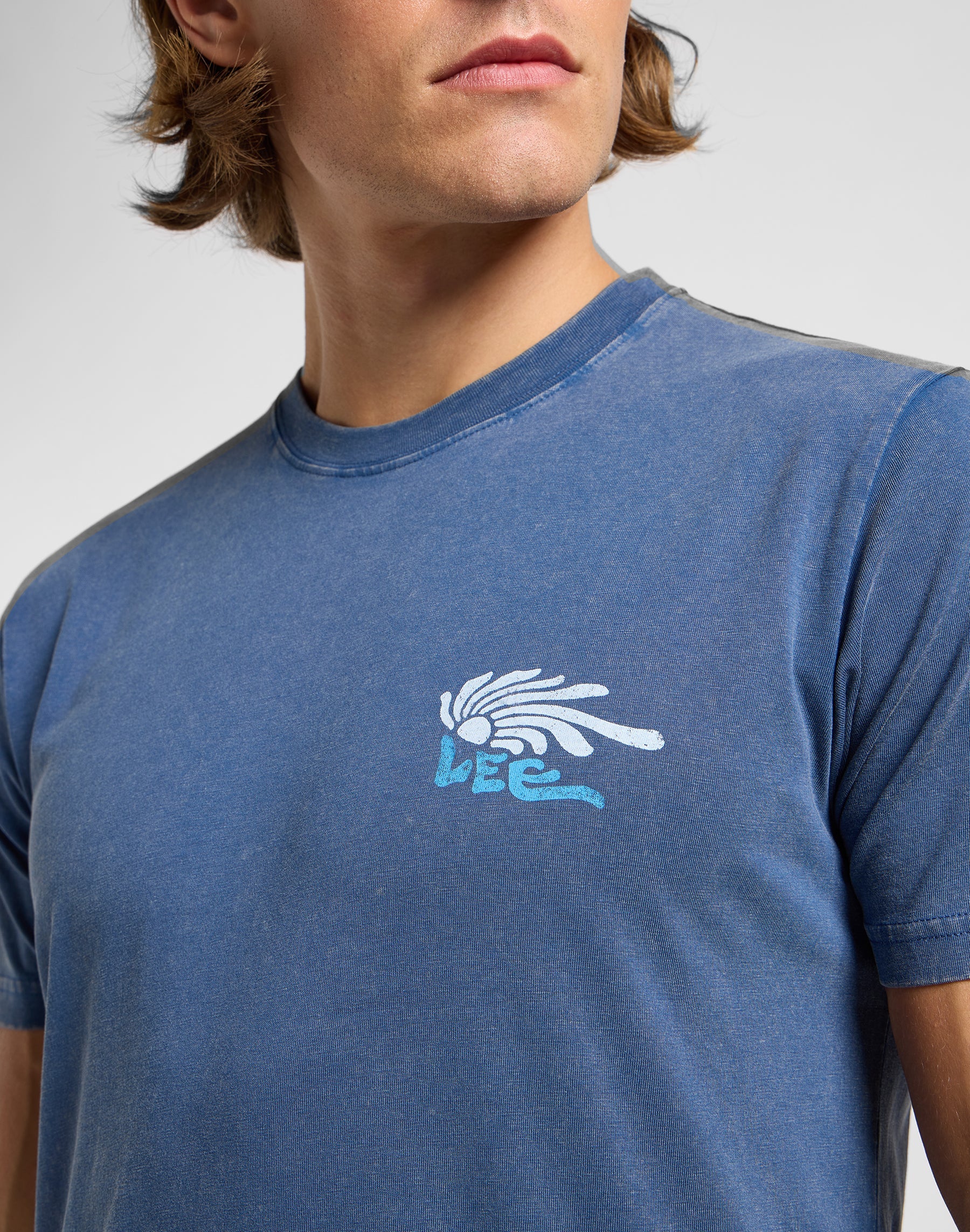 Medium Logo Tee in Orion Blue T-Shirts Lee