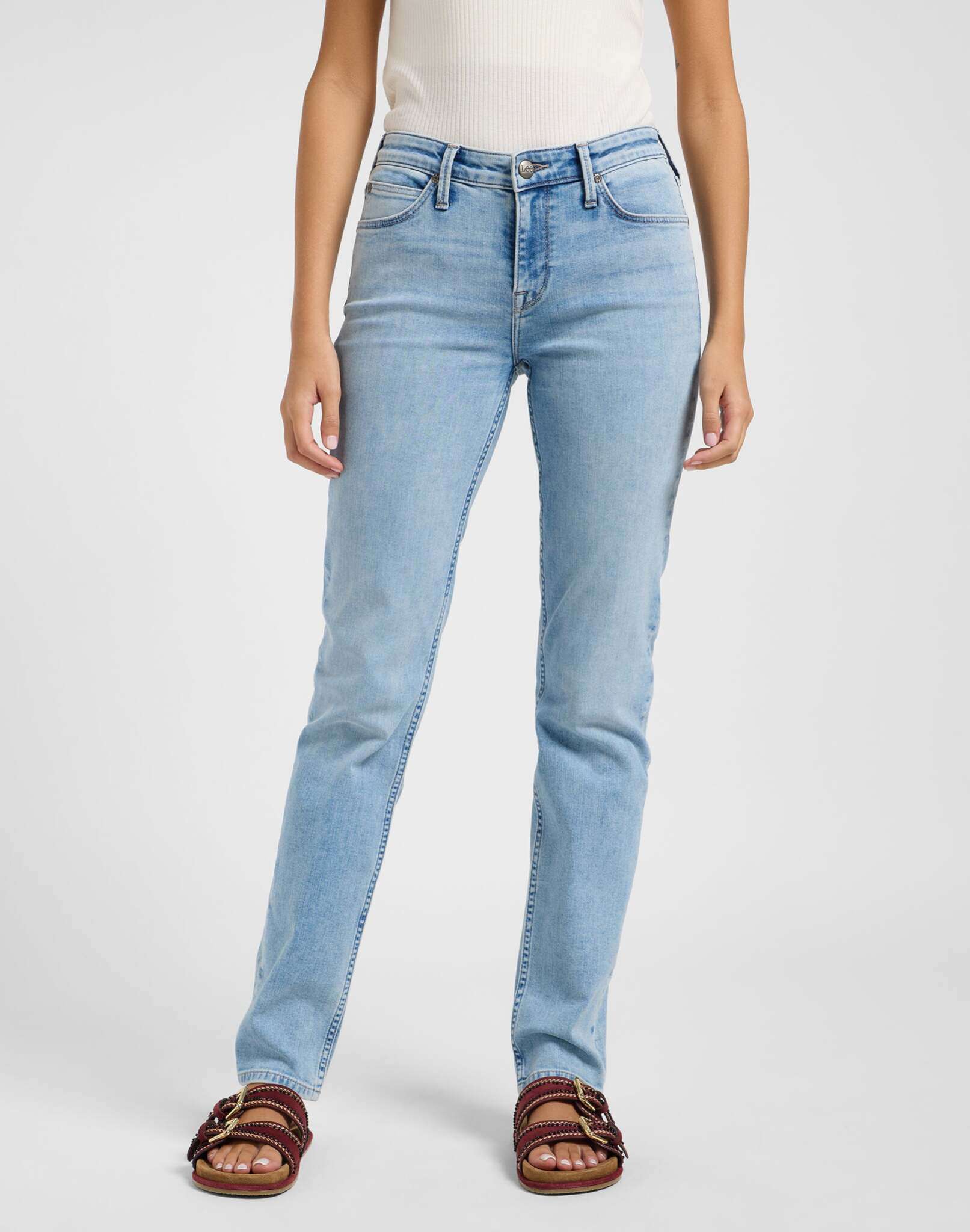Marion Straight in Light Azul Jeans Lee