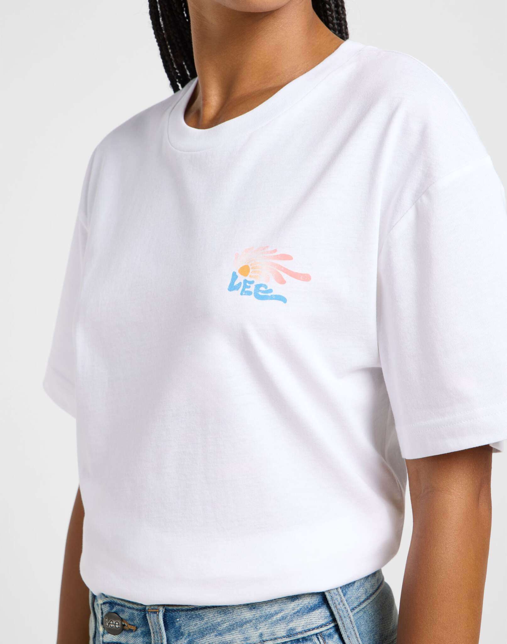 Graphic Tee in Bright White T-Shirts Lee