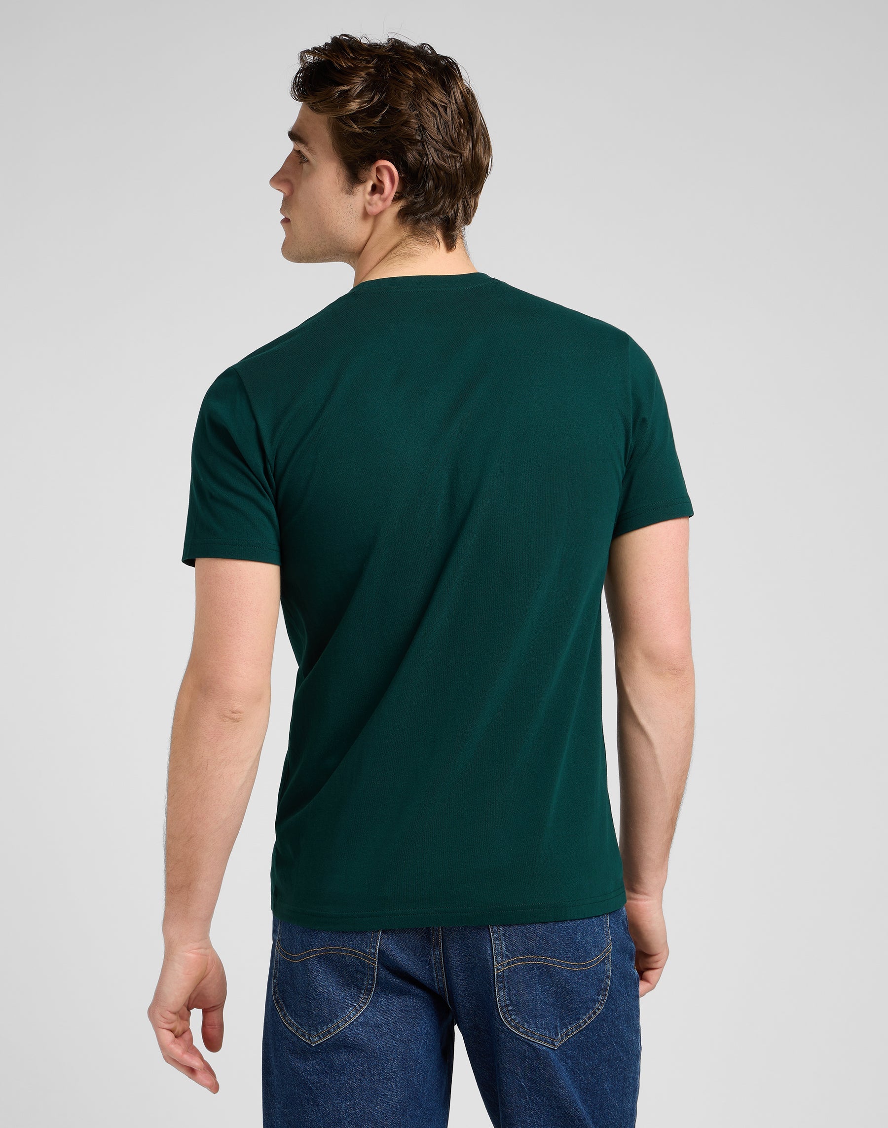 Ss Small Logo Tee in Jade Forest T-Shirts Lee