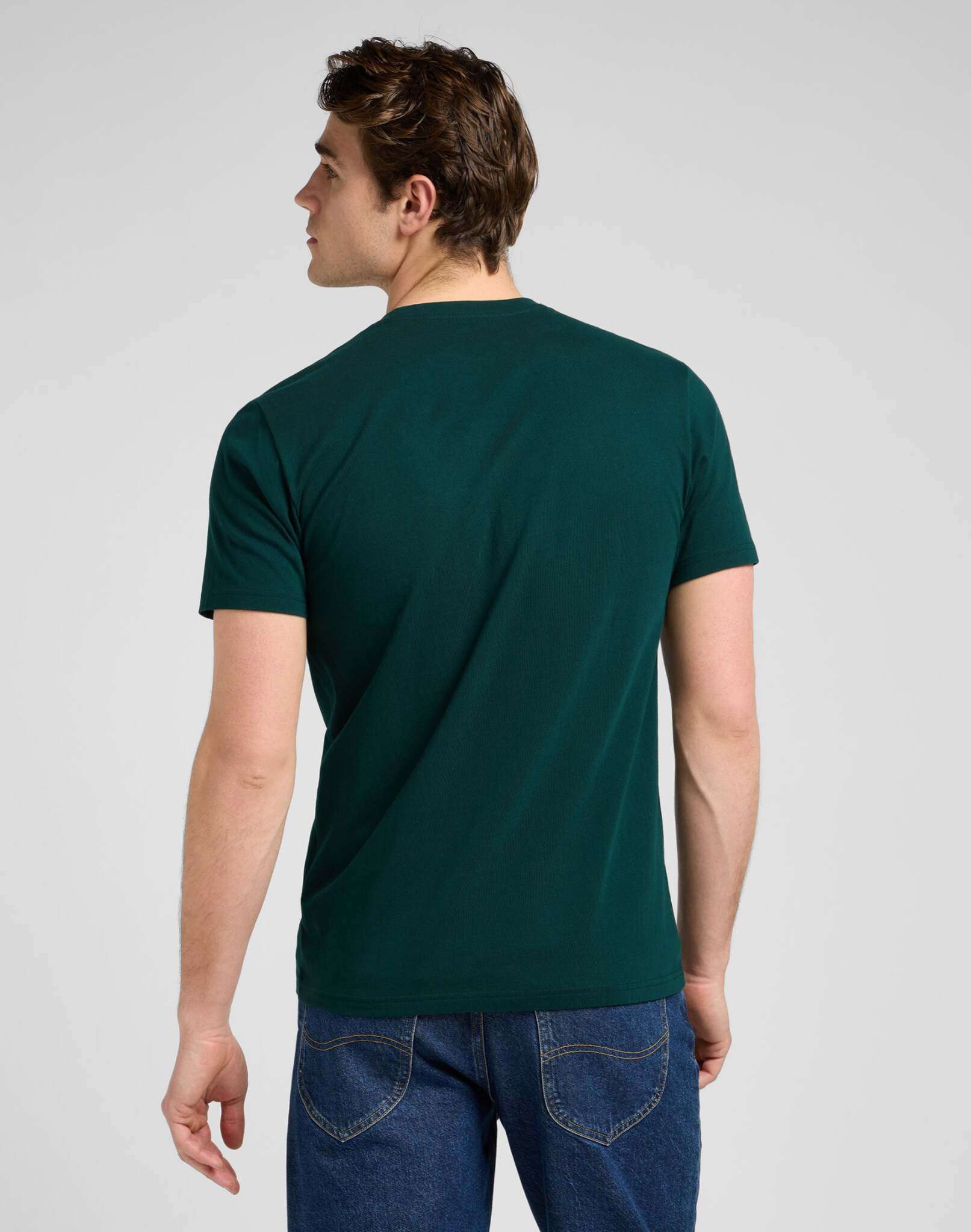 Ss Small Logo Tee in Jade Forest T-Shirts Lee