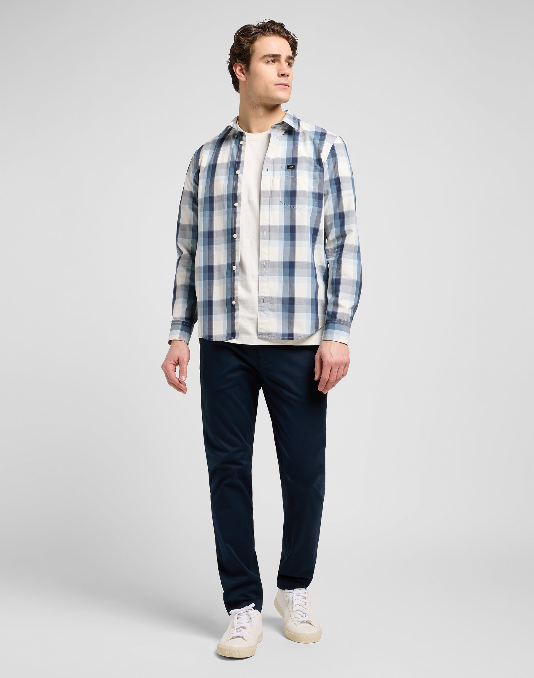 Lee Button Down in Vintage Blue Ombre Hemden Lee