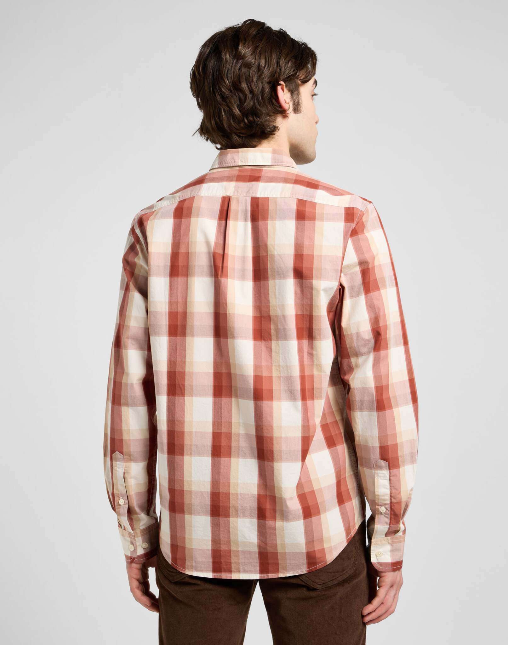 Lee Button Down in Red Clay Plaid Hemden Lee
