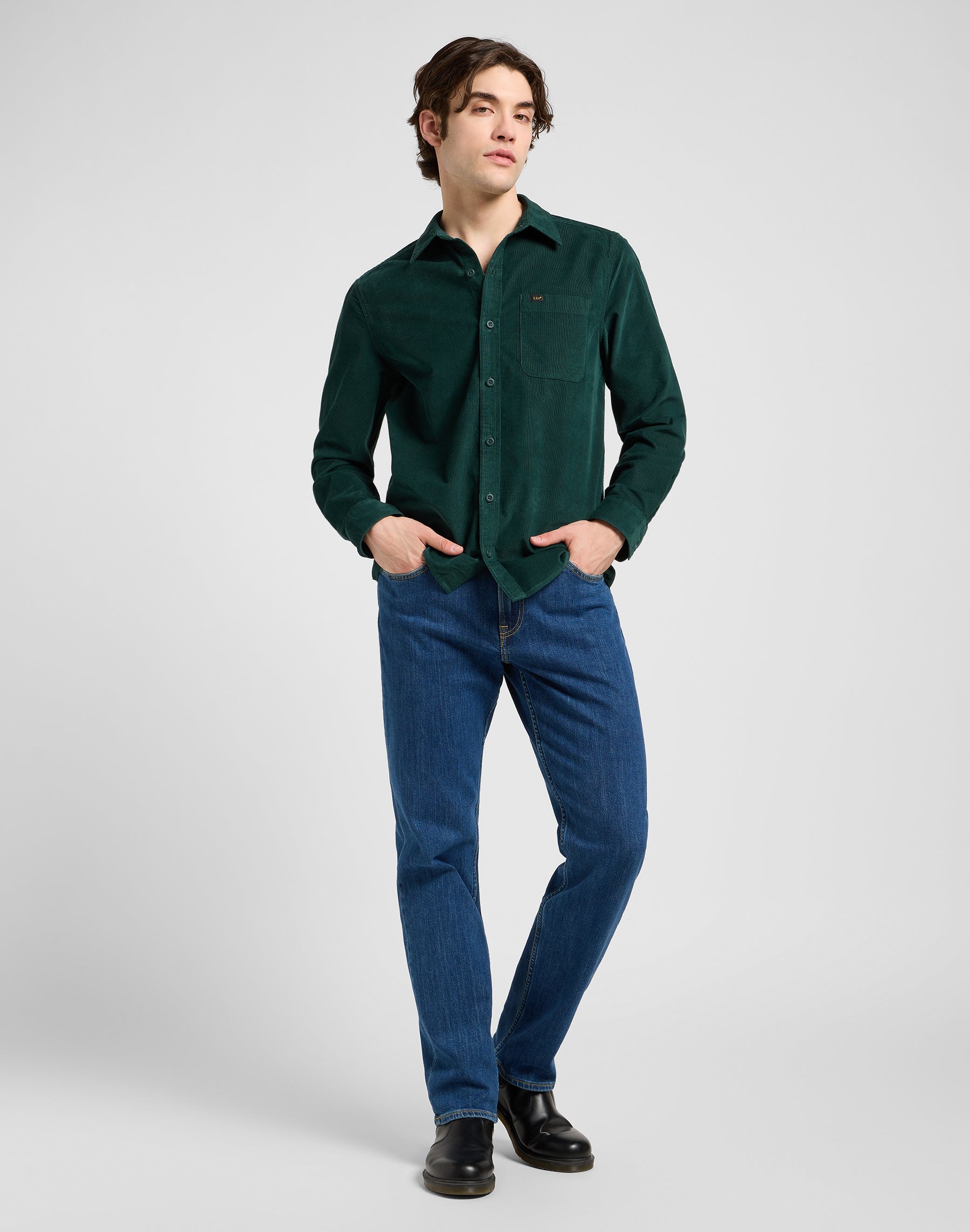 Leesure Shirt in Jade Forest Hemden Lee