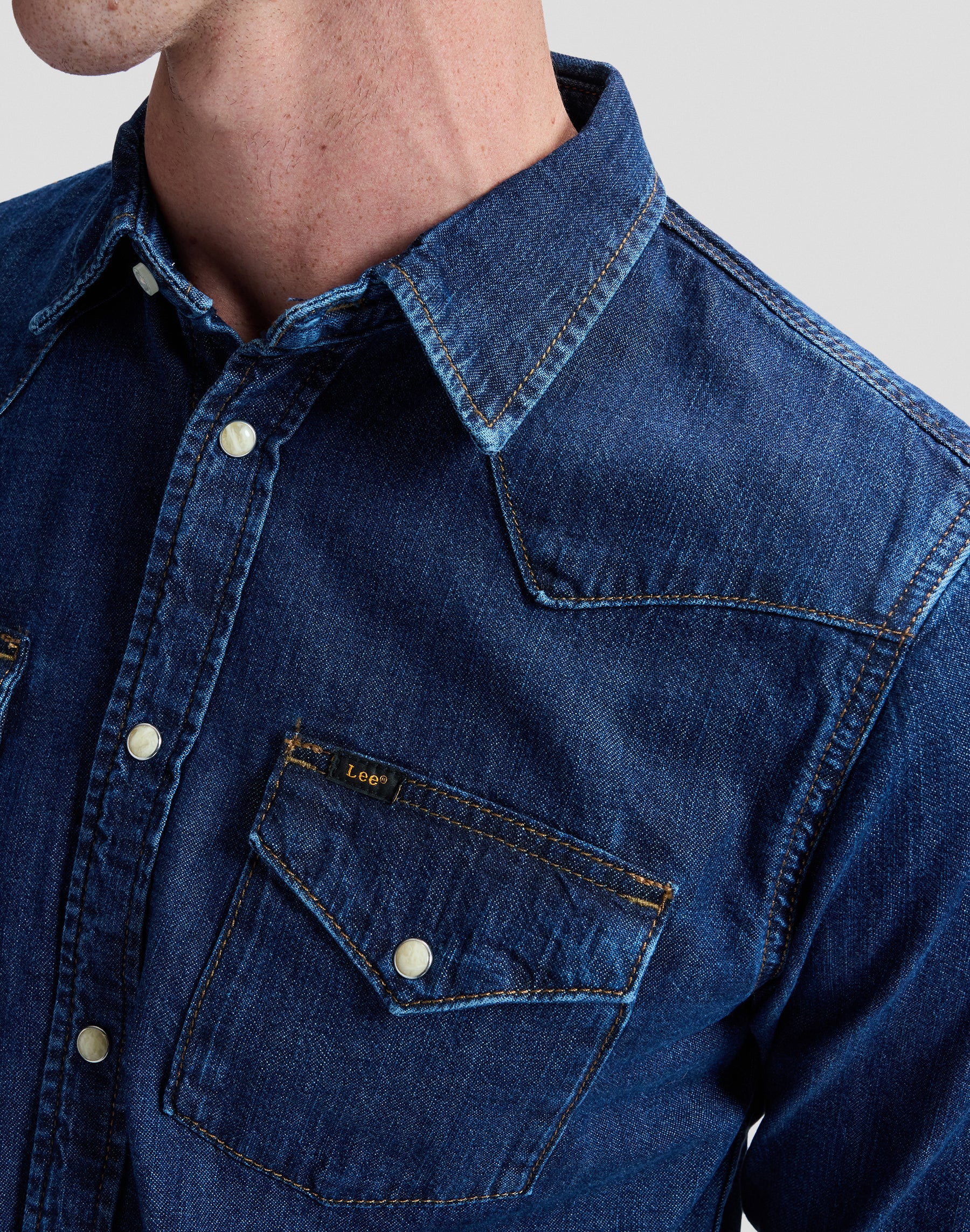 Regular Western Shirt in Rinse Hemden Lee