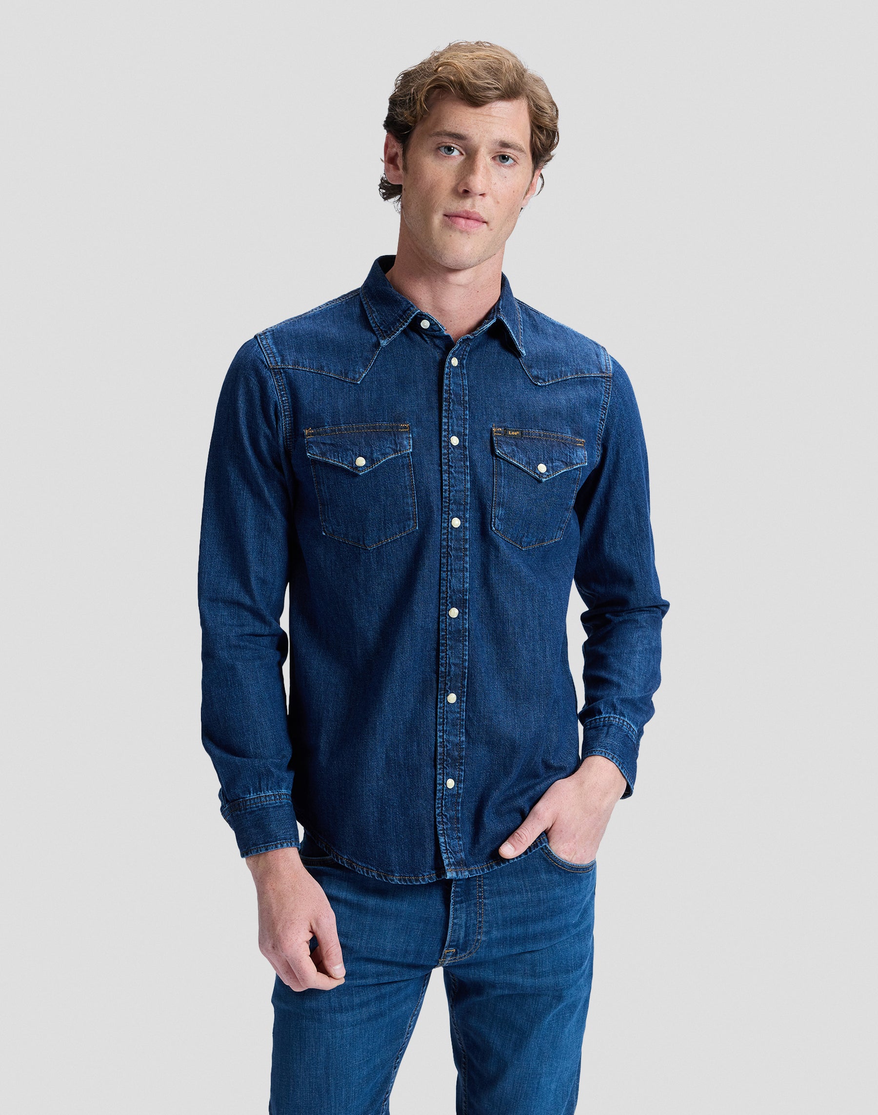 Regular Western Shirt in Rinse Hemden Lee