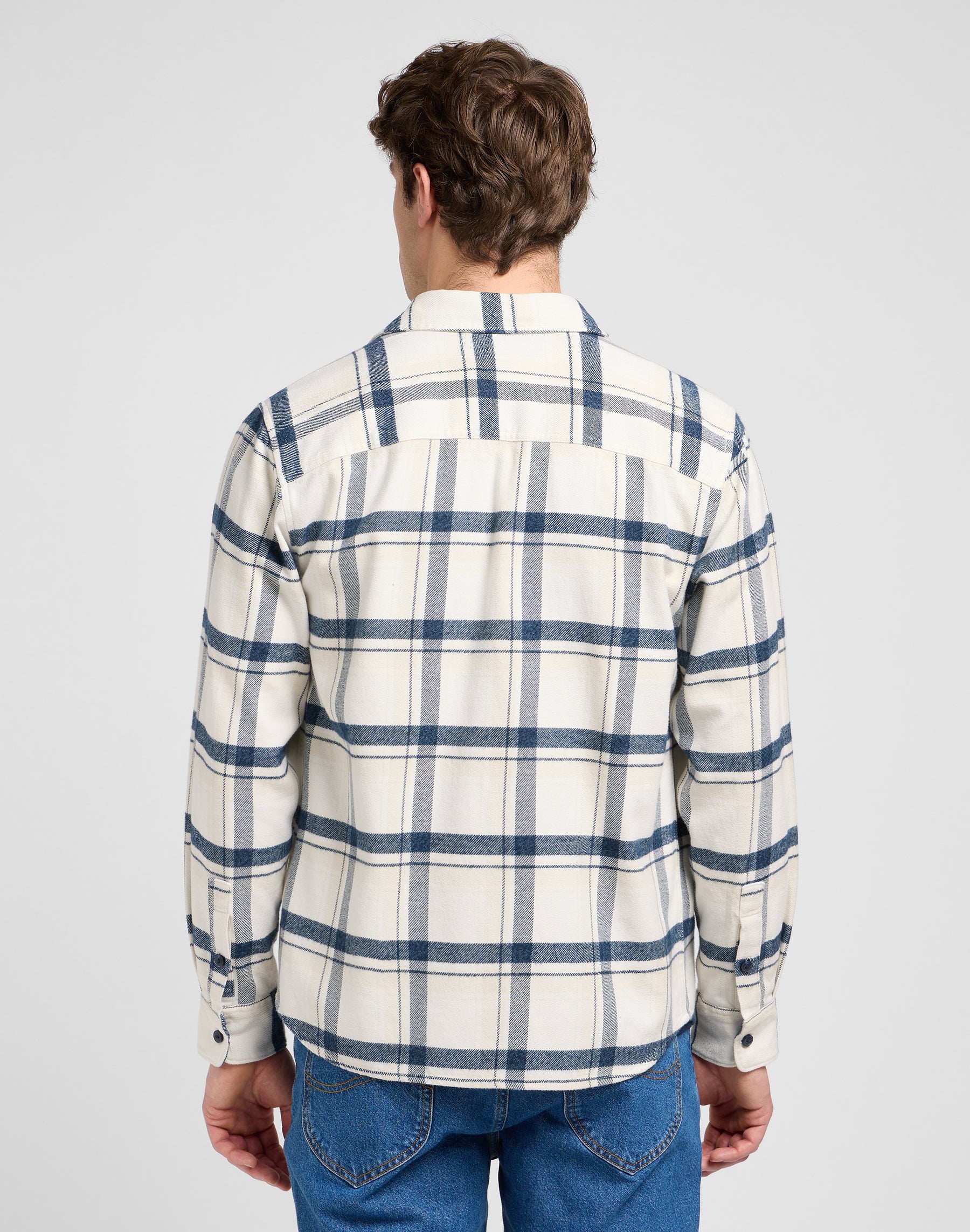 Mercantile Shirt in Vintage Ecru Jaspe Plaid