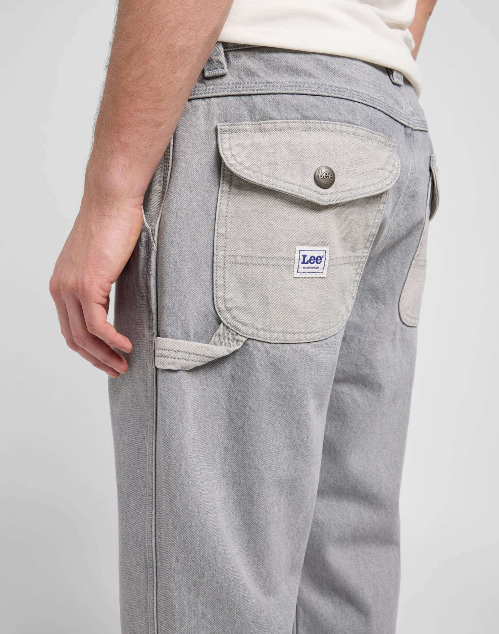 Slouchy Str Carpenter in Gemini Grey Jeans Lee