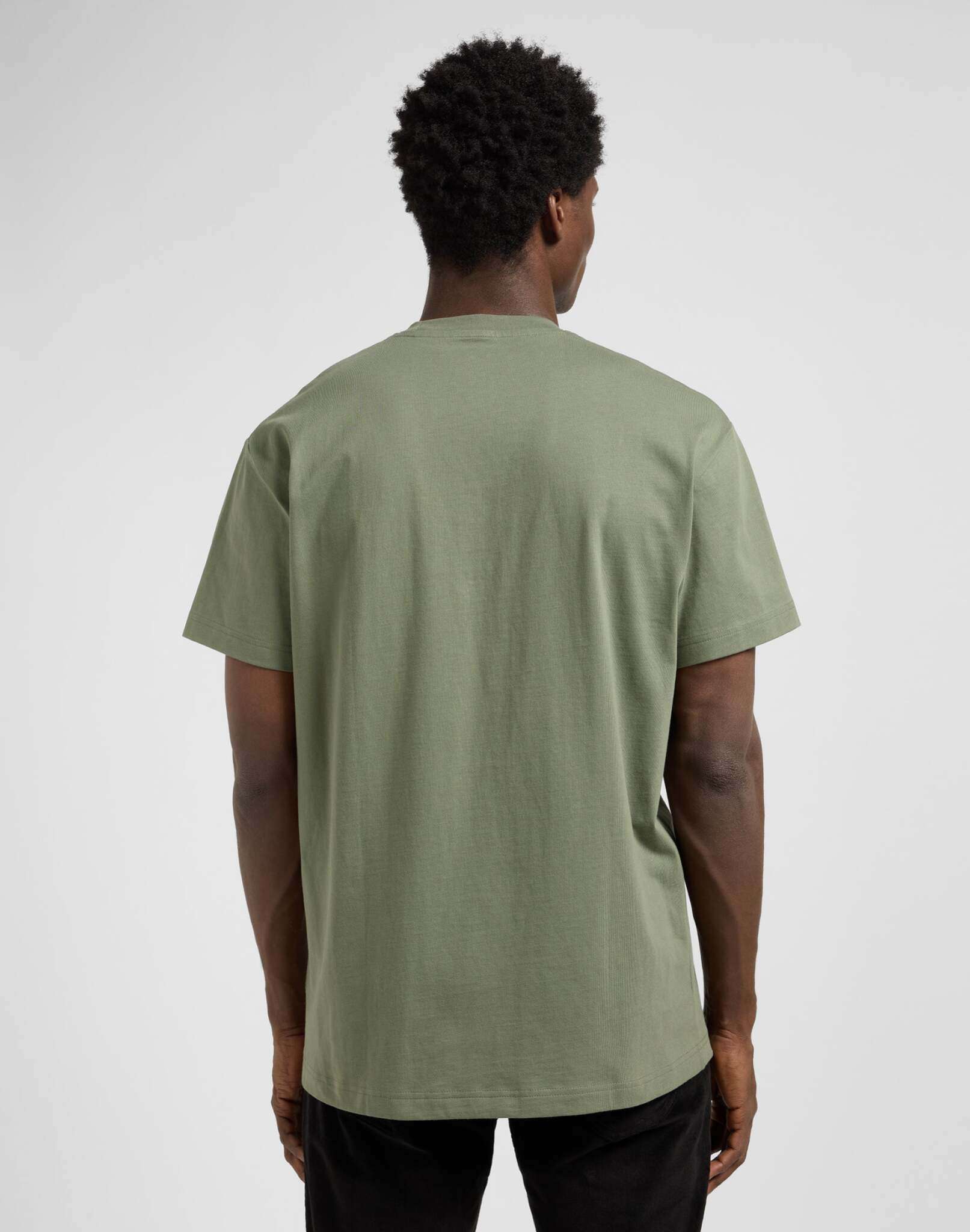 Elevated Ess Logo Tee in Olive Stone T-Shirts Lee