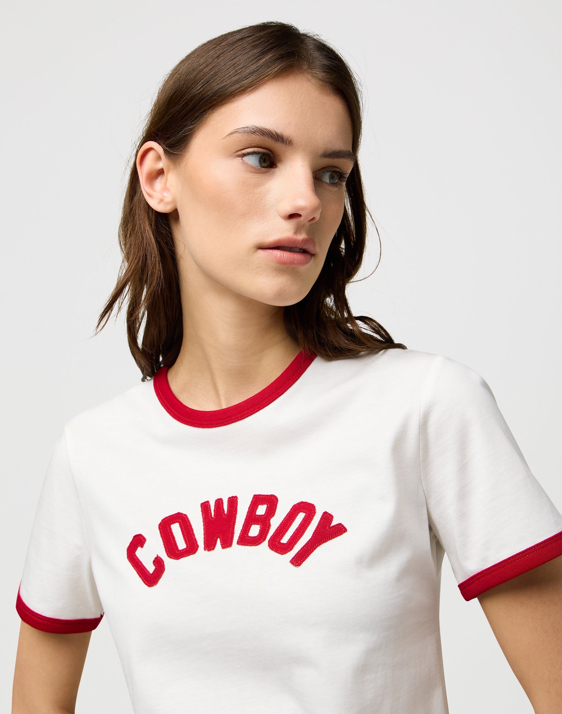 Ringer Tee in Worn White T-Shirts Wrangler