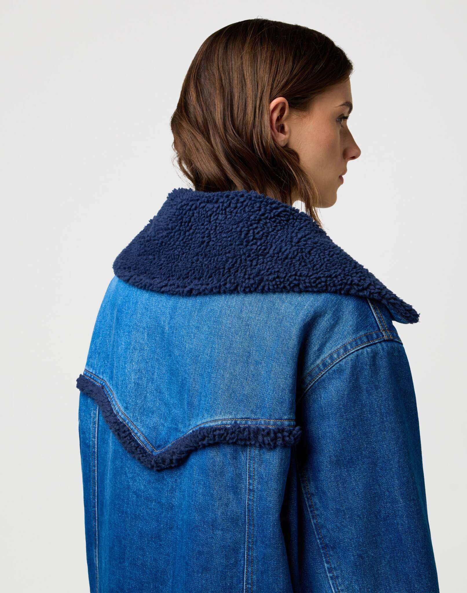 Wrange Coat in Sparkle Blue Jacken Wrangler