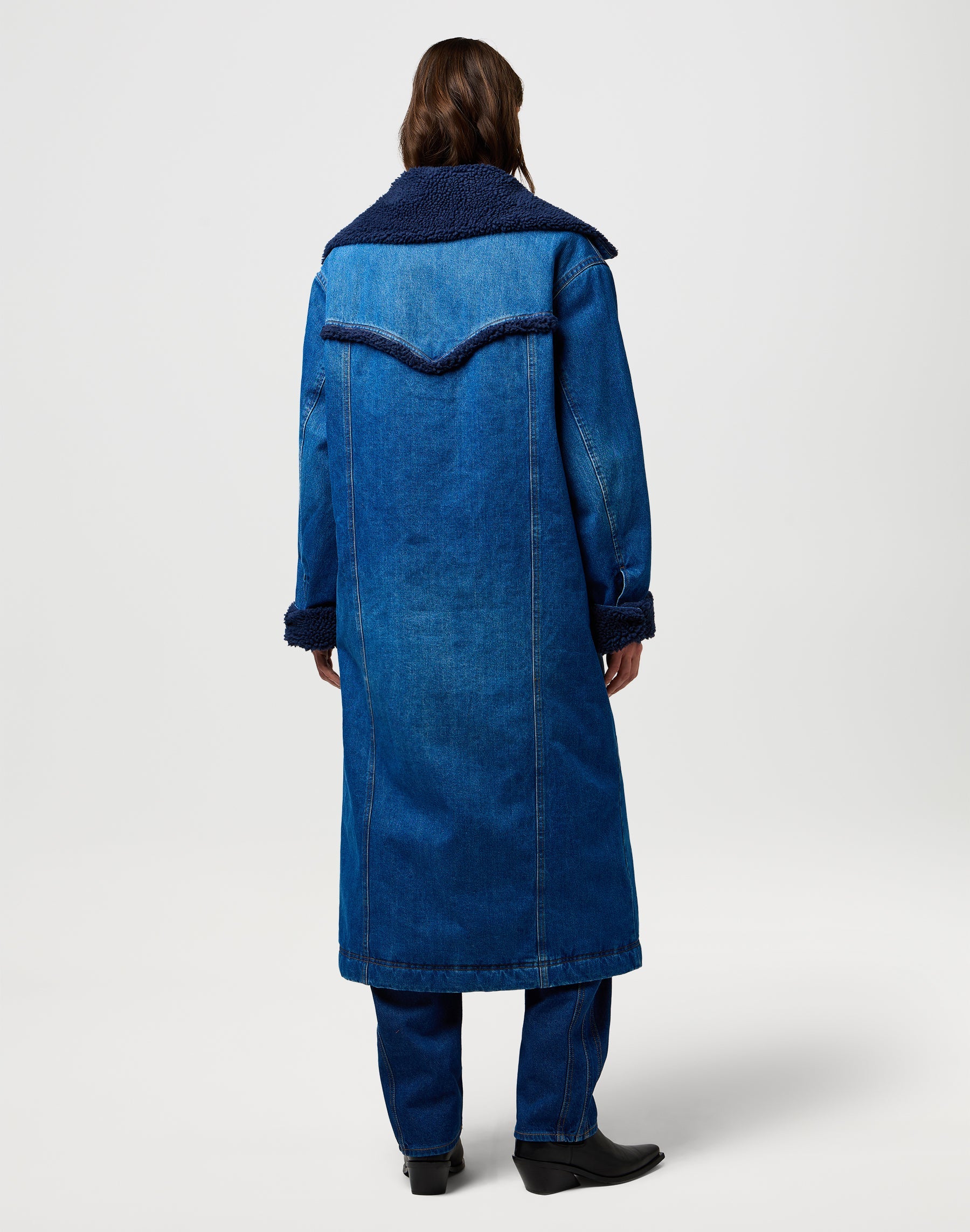 Wrange Coat in Sparkle Blue Jacken Wrangler