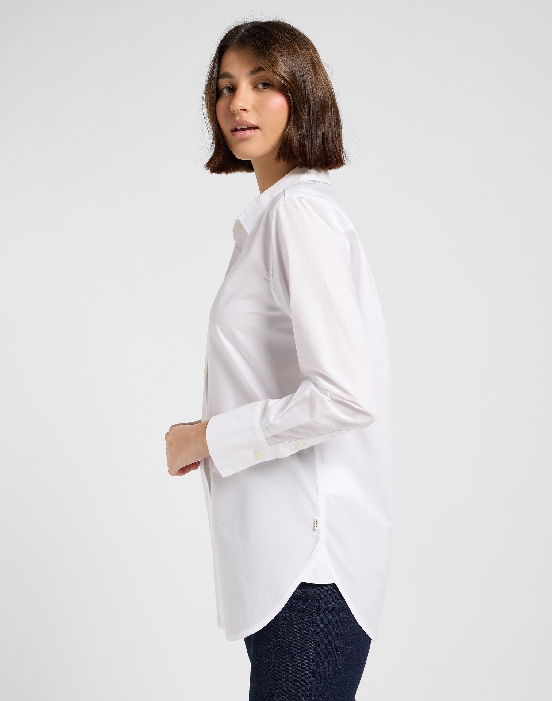 Classic Shirt in Bright White Hemden Lee