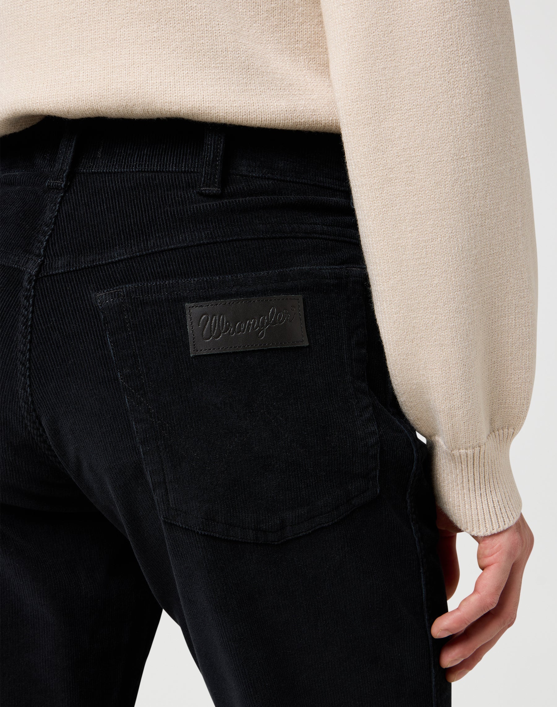 Texas in Black Hosen Wrangler