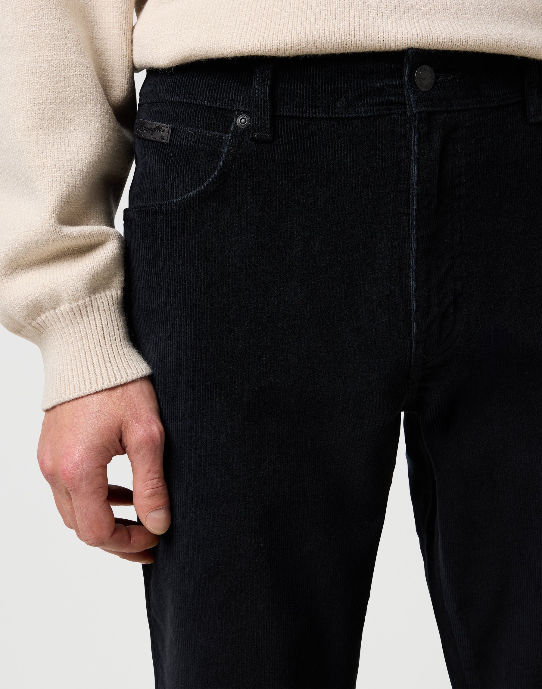 Texas in Black Hosen Wrangler