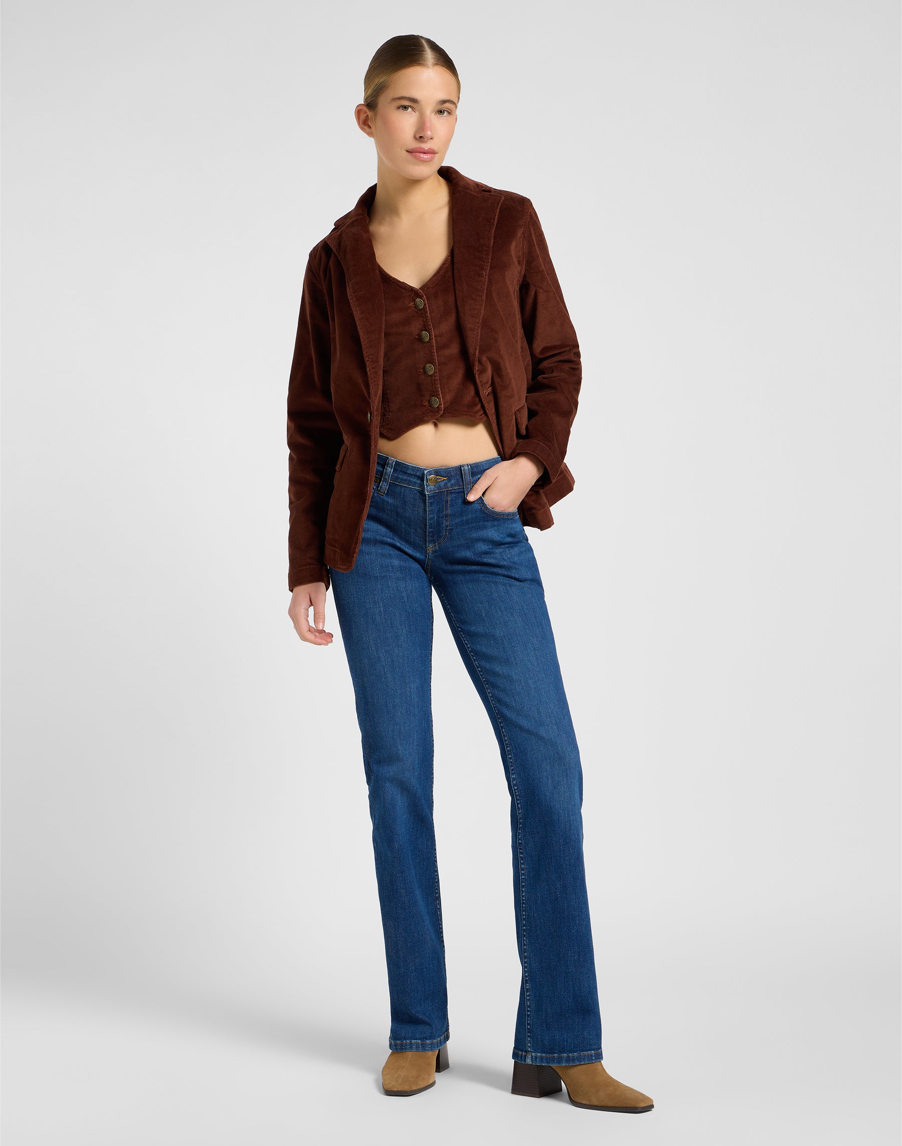 Structured Blazer in Luxe Brown Jacken Lee