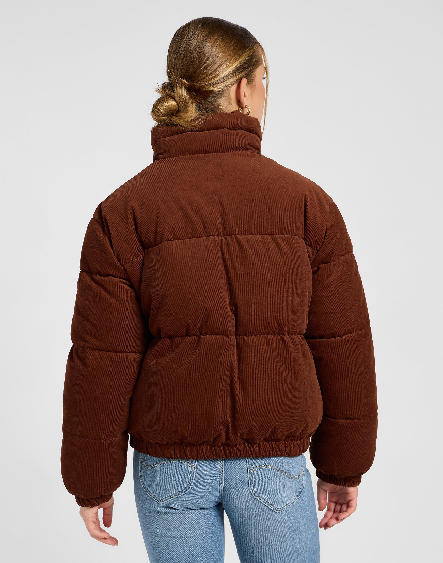 Rider Puffer Jacket in Luxe Brown Jacken Lee