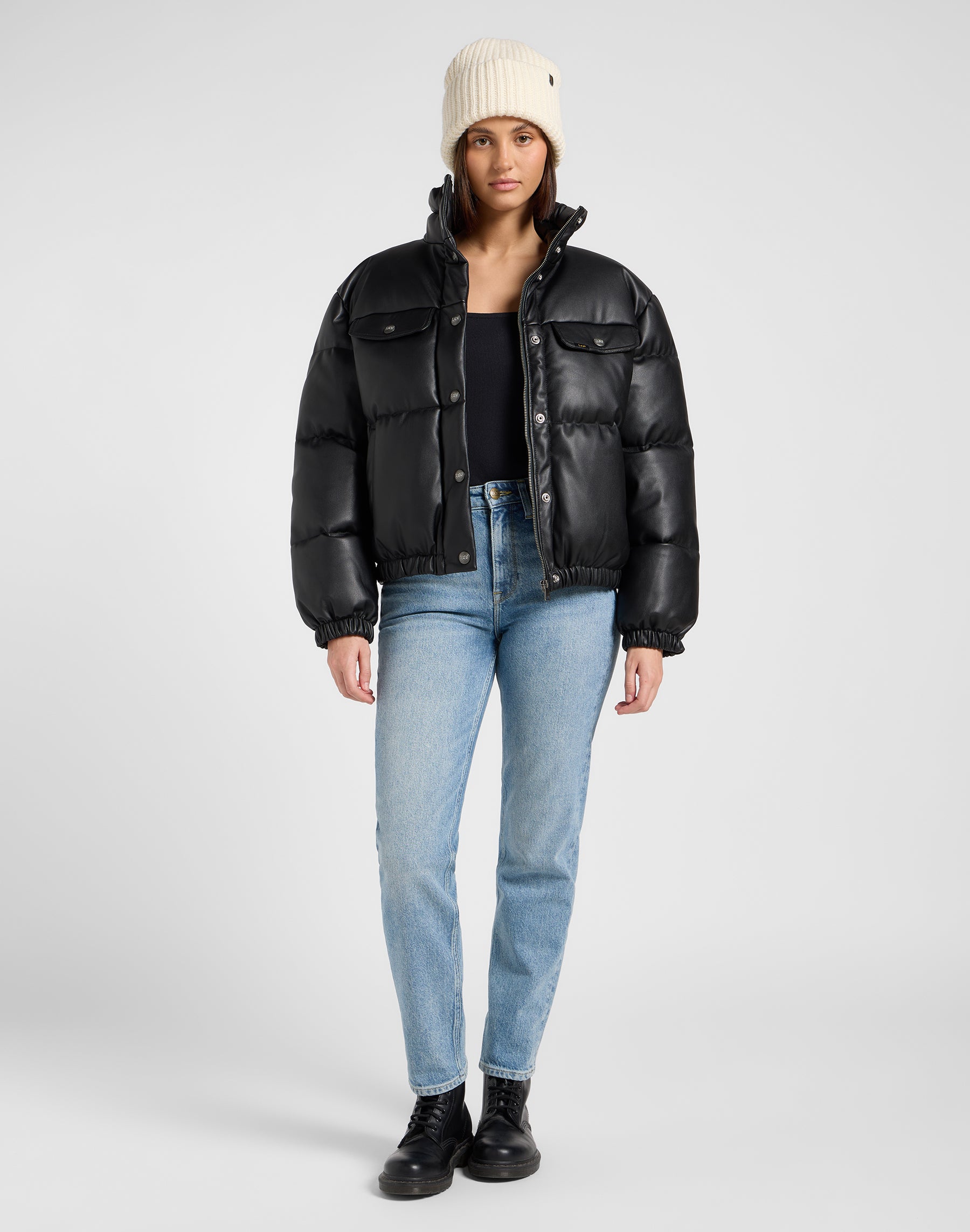 Rider Puffer Jacket in Unionall Black Jacken Lee