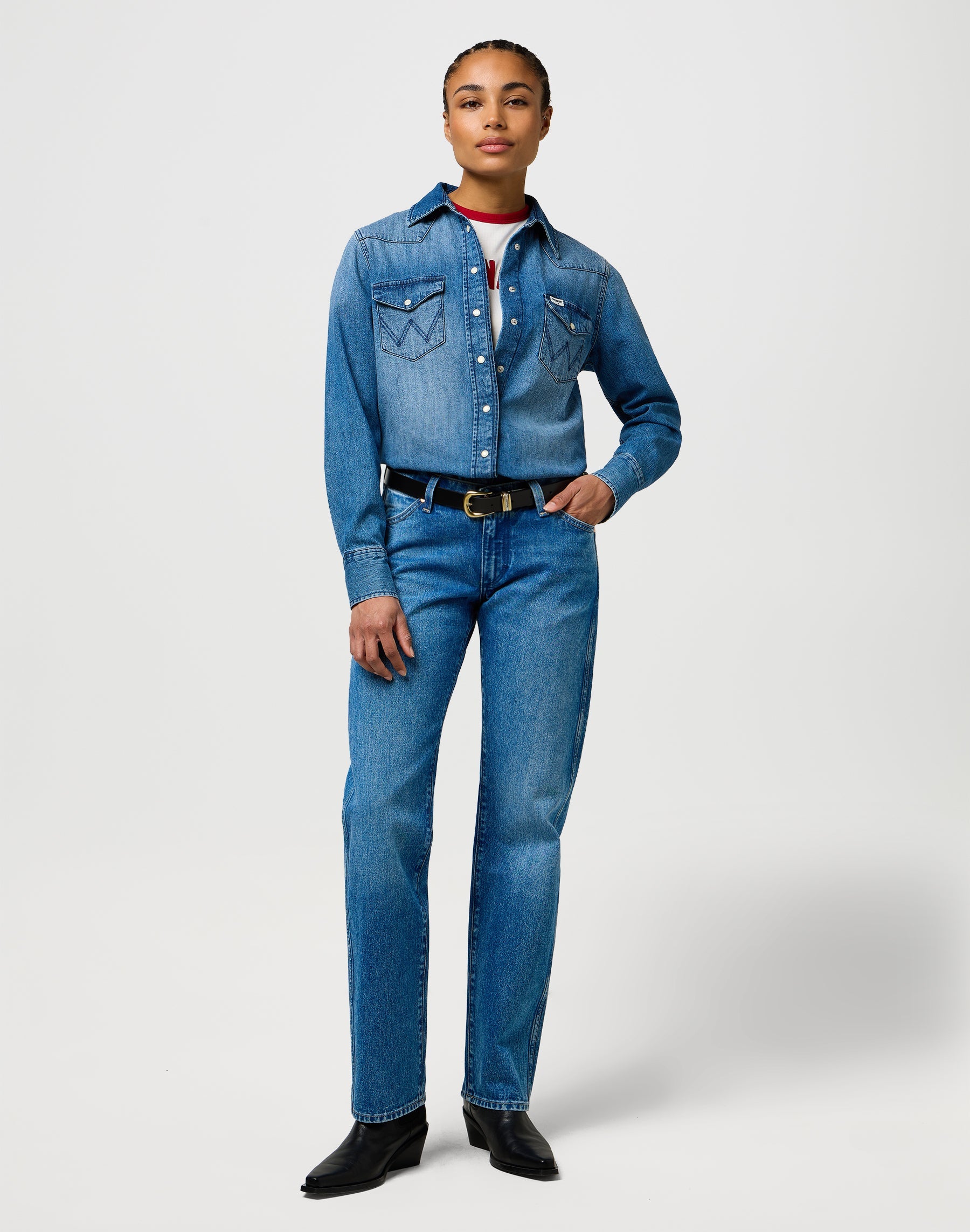 Low Rise Cowboy Jean in Lasso Lagoon Jeans Wrangler