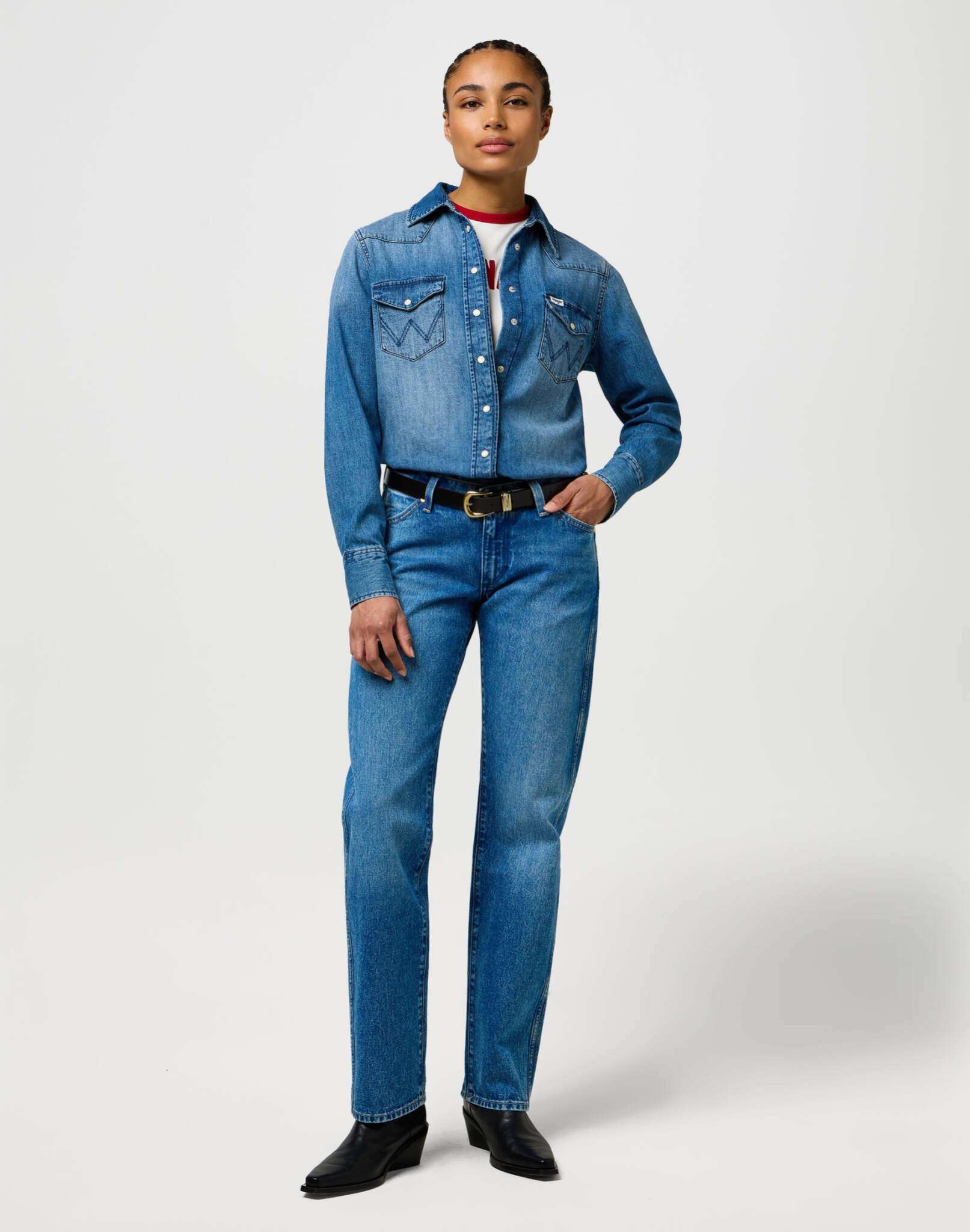 Low Rise Cowboy Jean in Lasso Lagoon Jeans Wrangler