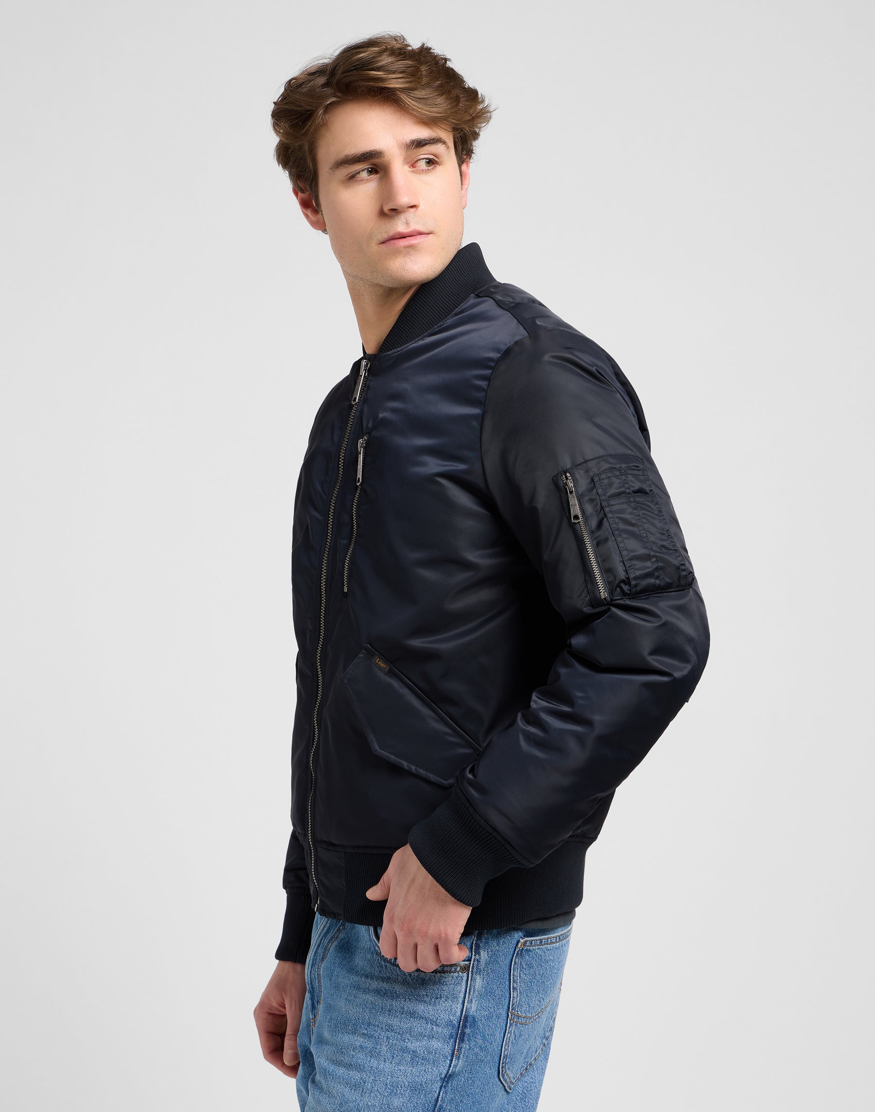 Bomber Jacket in Black Jacken Lee