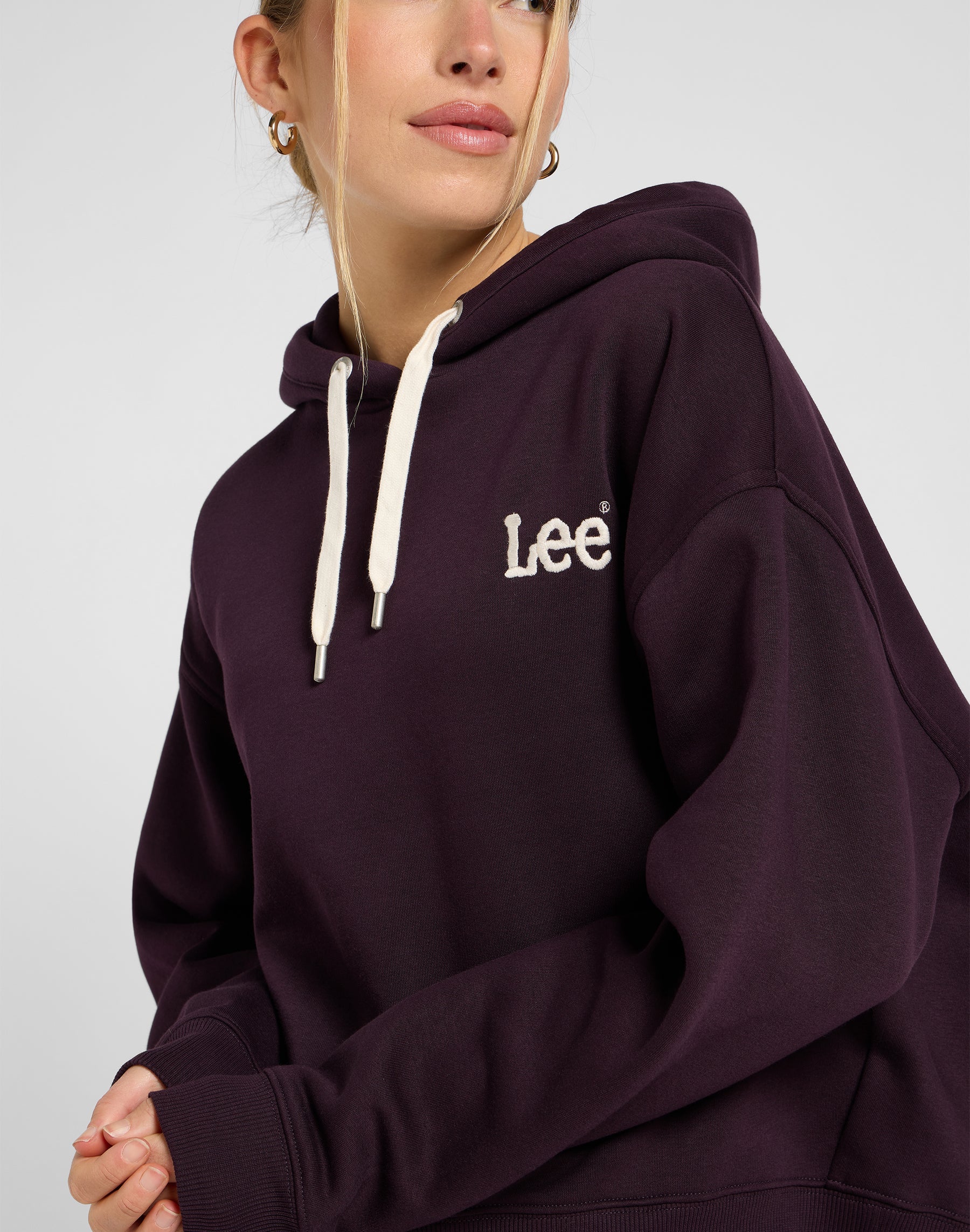 Essential Hoodie in Deep Wine Kapuzenpullover Lee