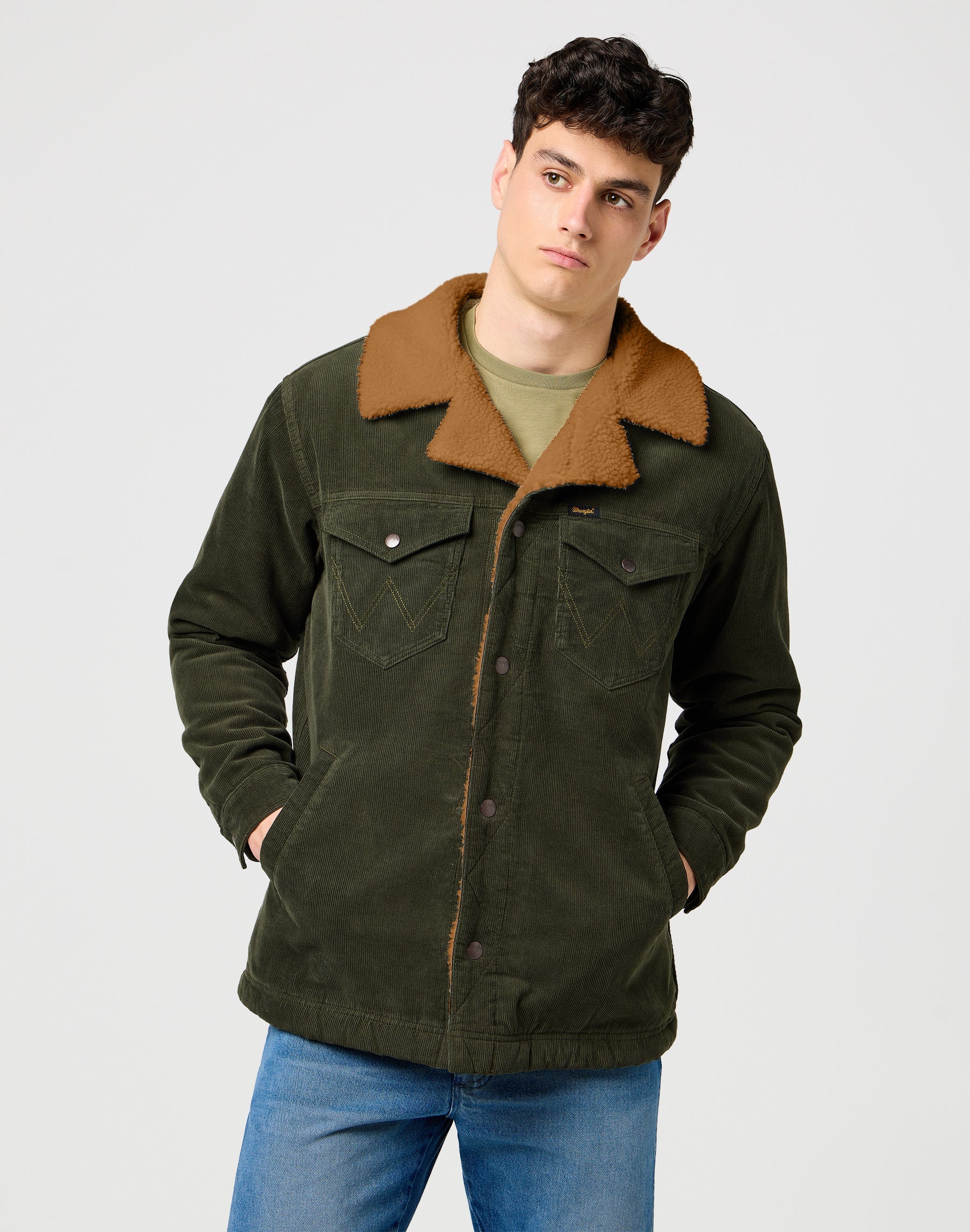 Wrange Coat in Forest Night Jacken Wrangler