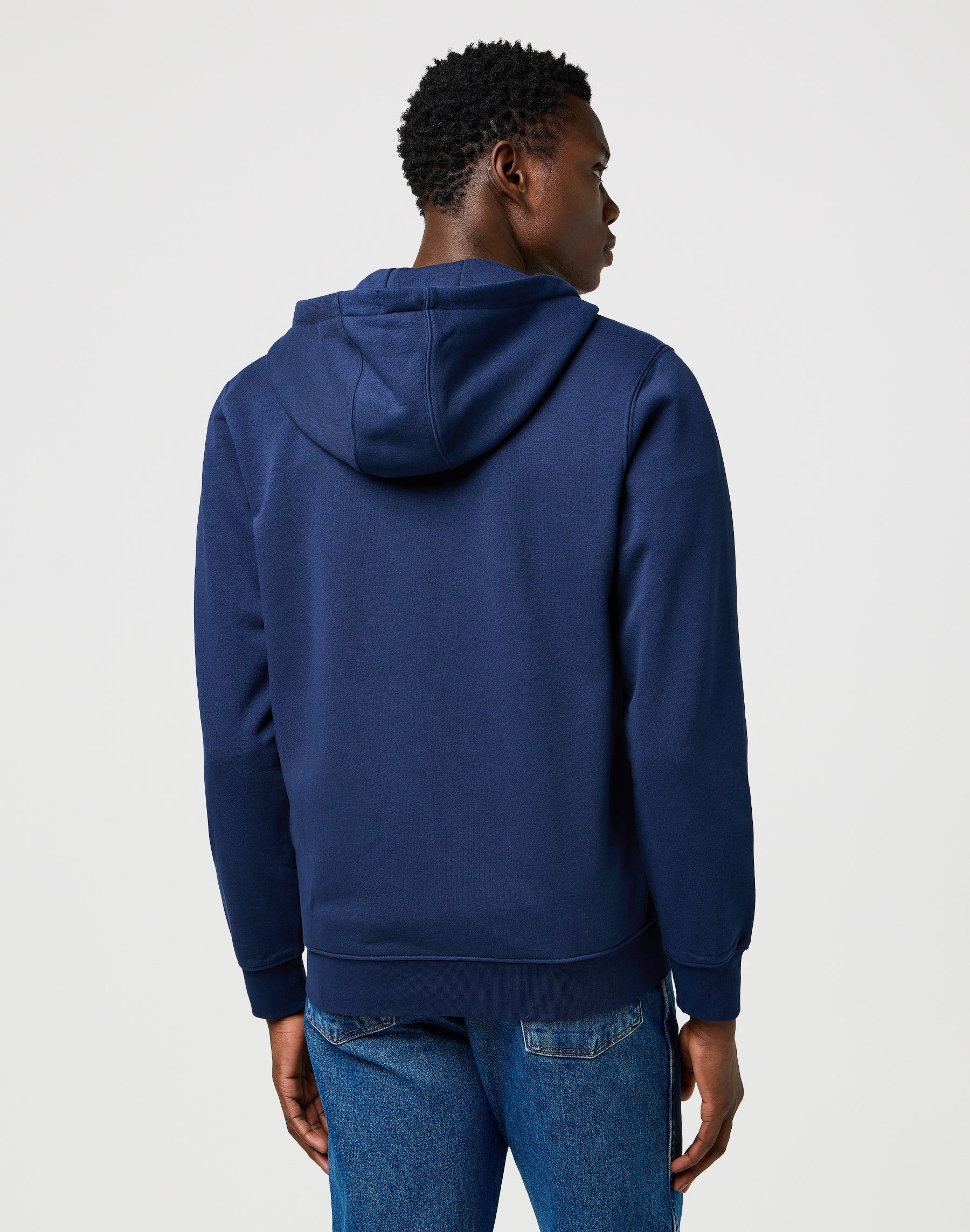 Graphic Zip Hoodie in Navy Sweatjacken Wrangler