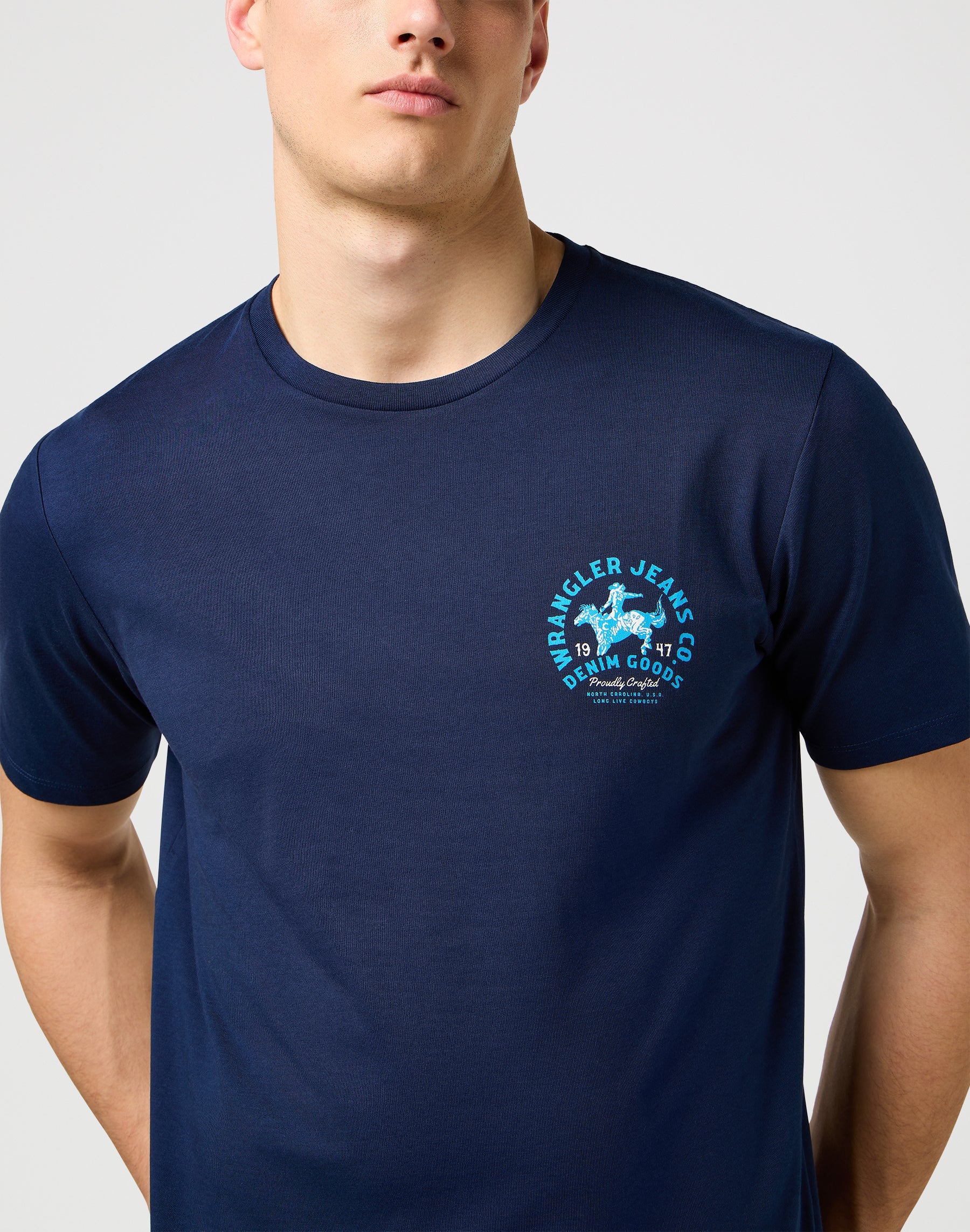 Small Graphic Tee in Navy T-Shirts Wrangler