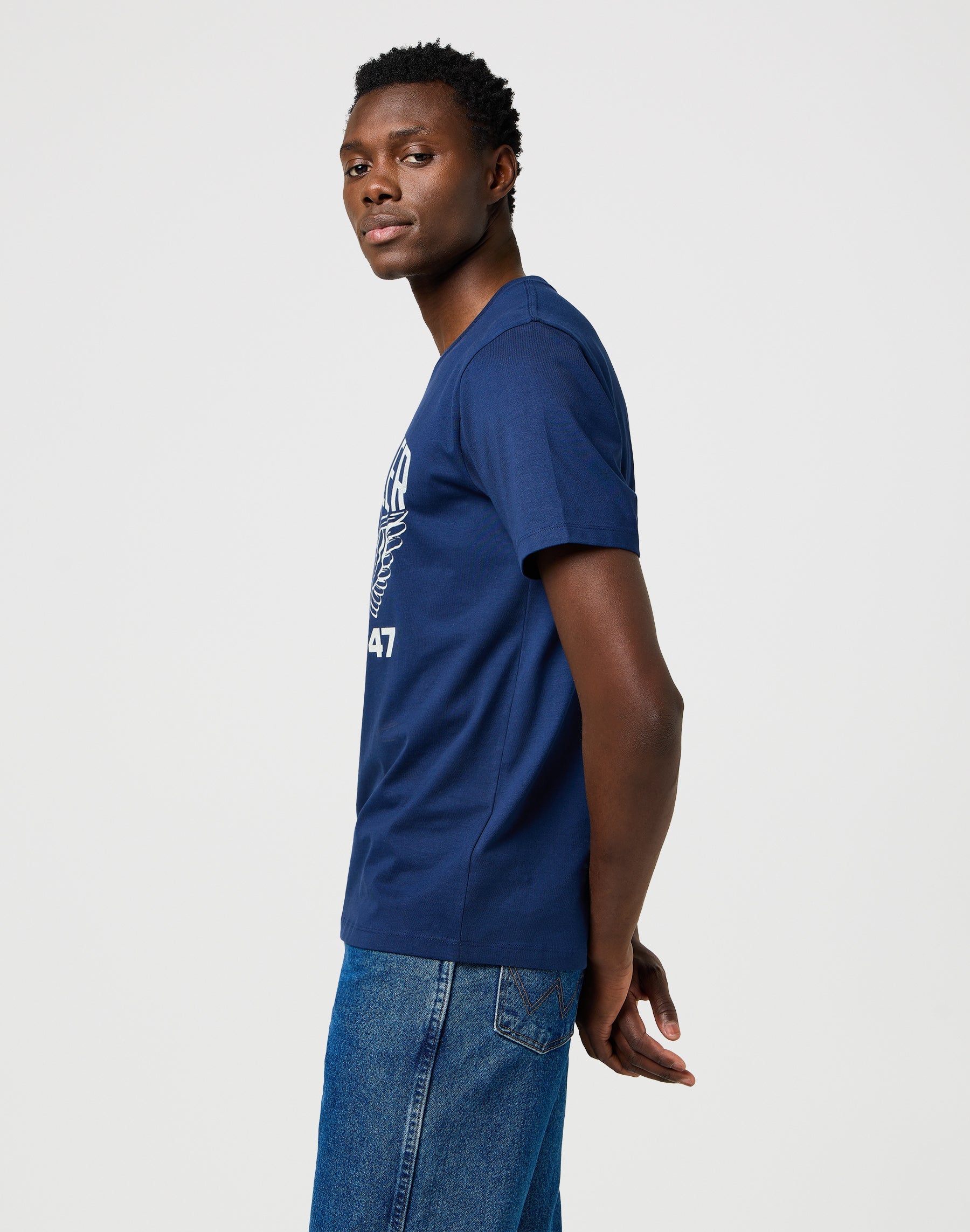 Americana Tee in Navy T-Shirts Wrangler