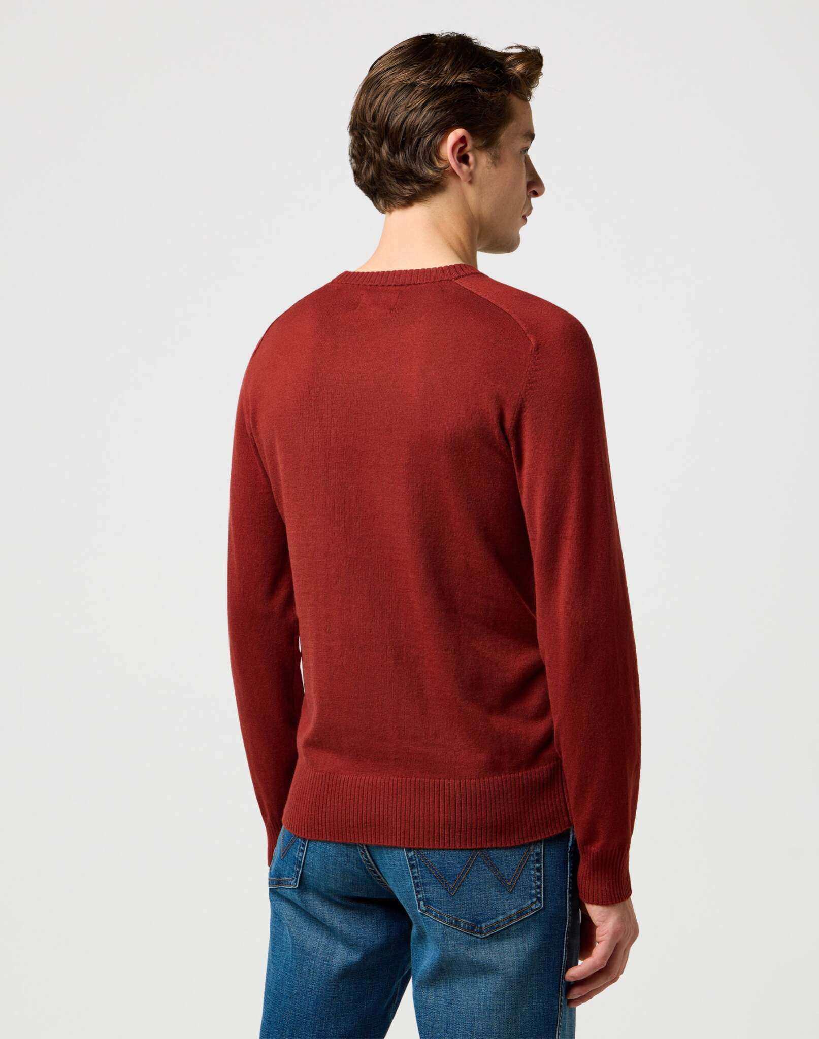 Knit Sweater in Fired Brick Pullover Wrangler