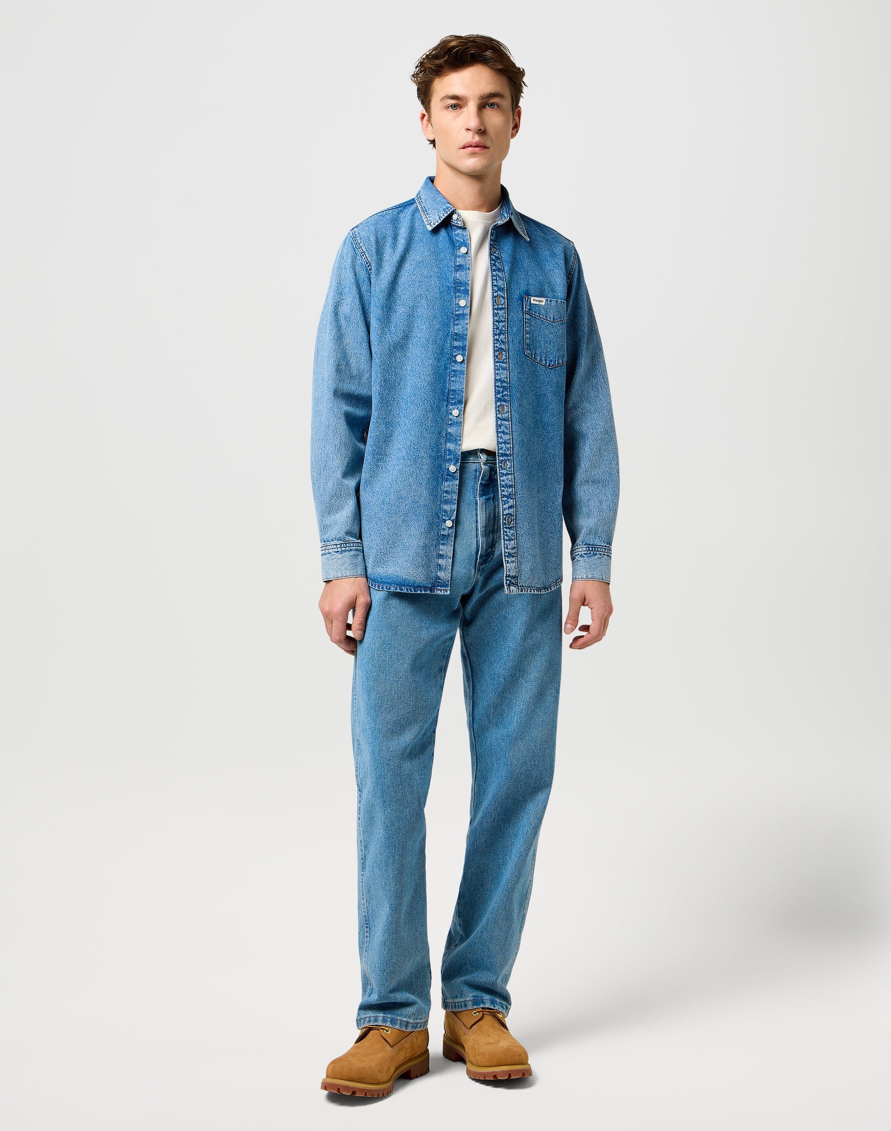 1 Pkt Shirt in Indigo Valley Hemden Wrangler