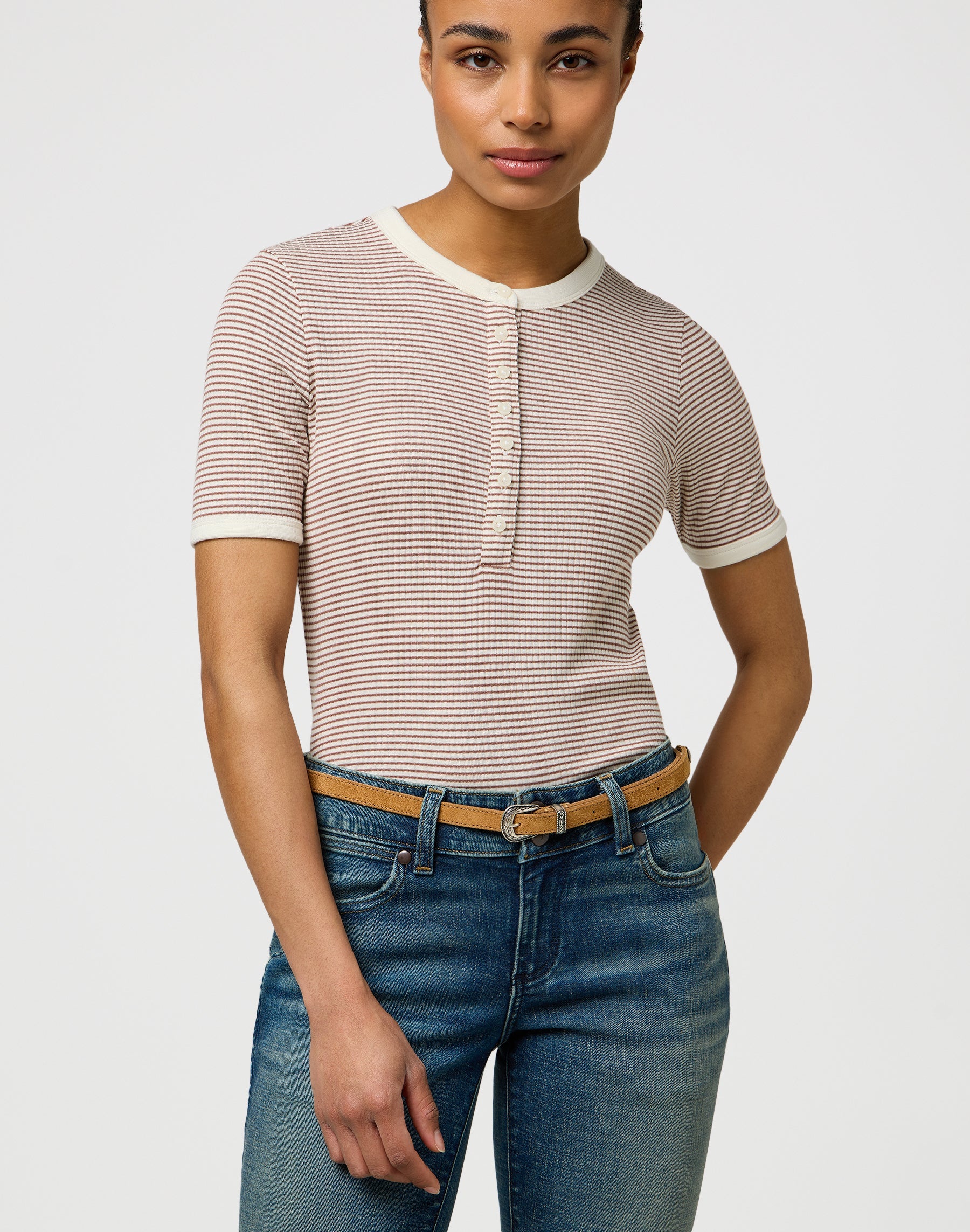 Thin Western Belt in Camel Gürtel Wrangler