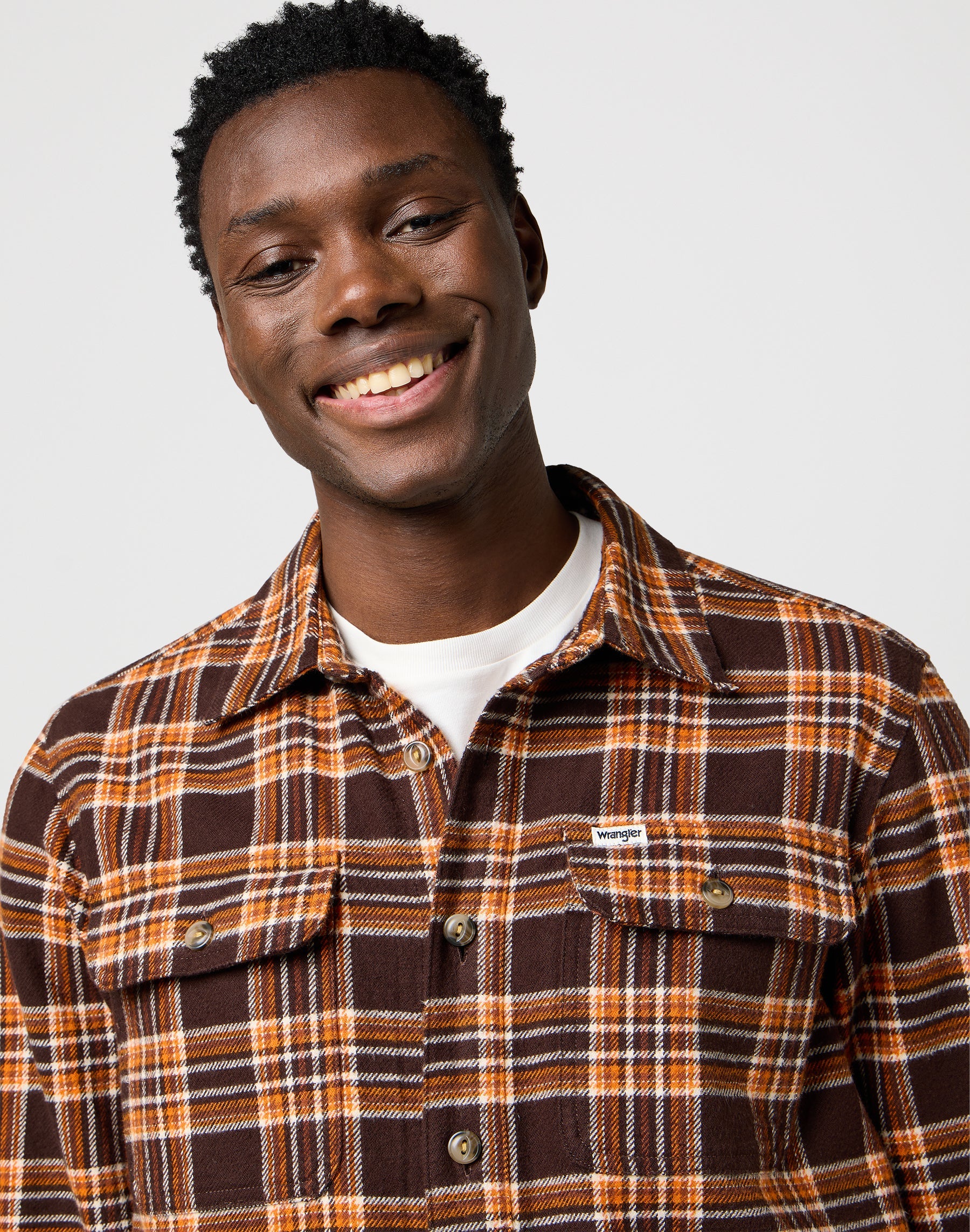 Overshirt in Deep Brown Hemden Wrangler