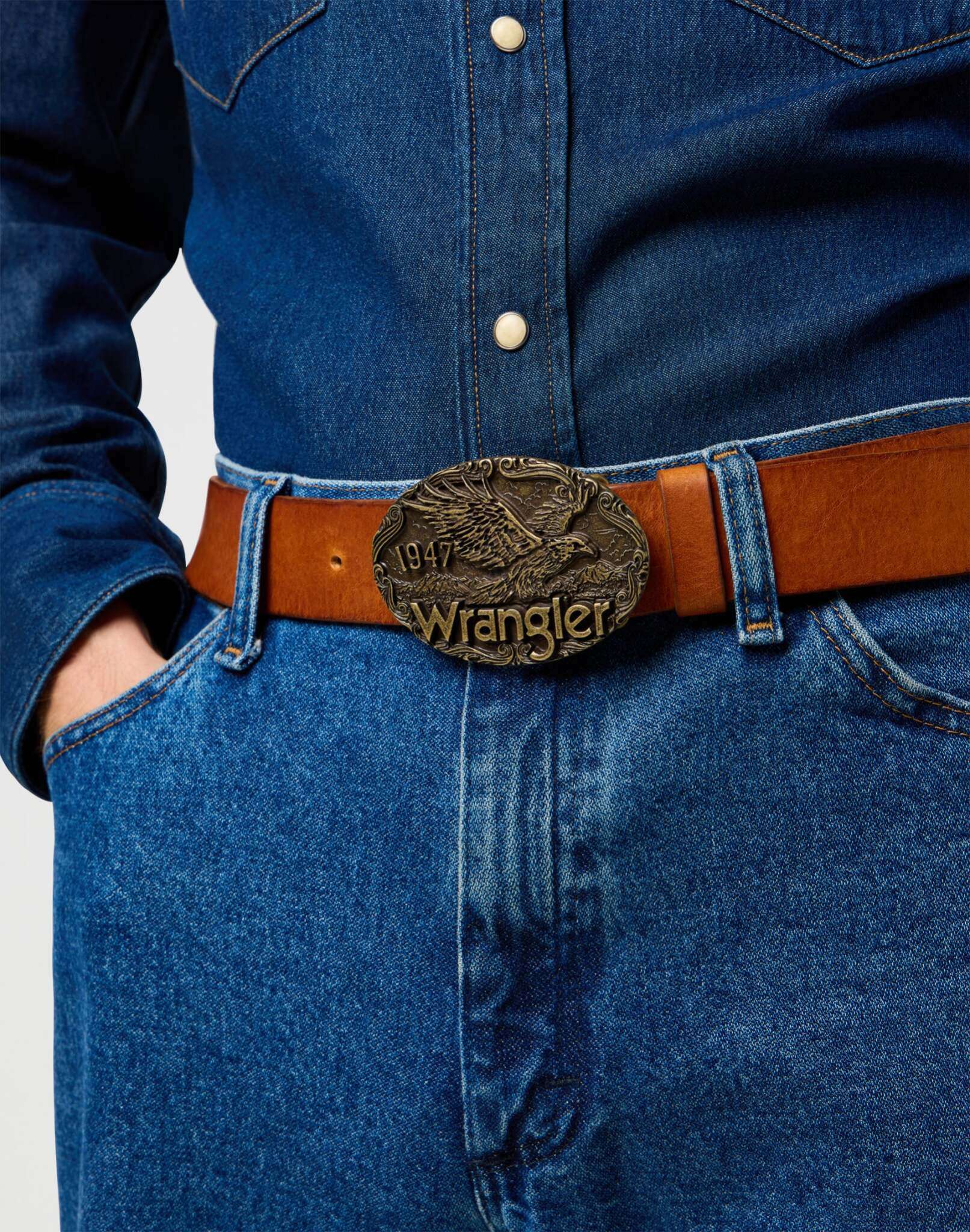W Eagle Belt in Cognac Gürtel Wrangler