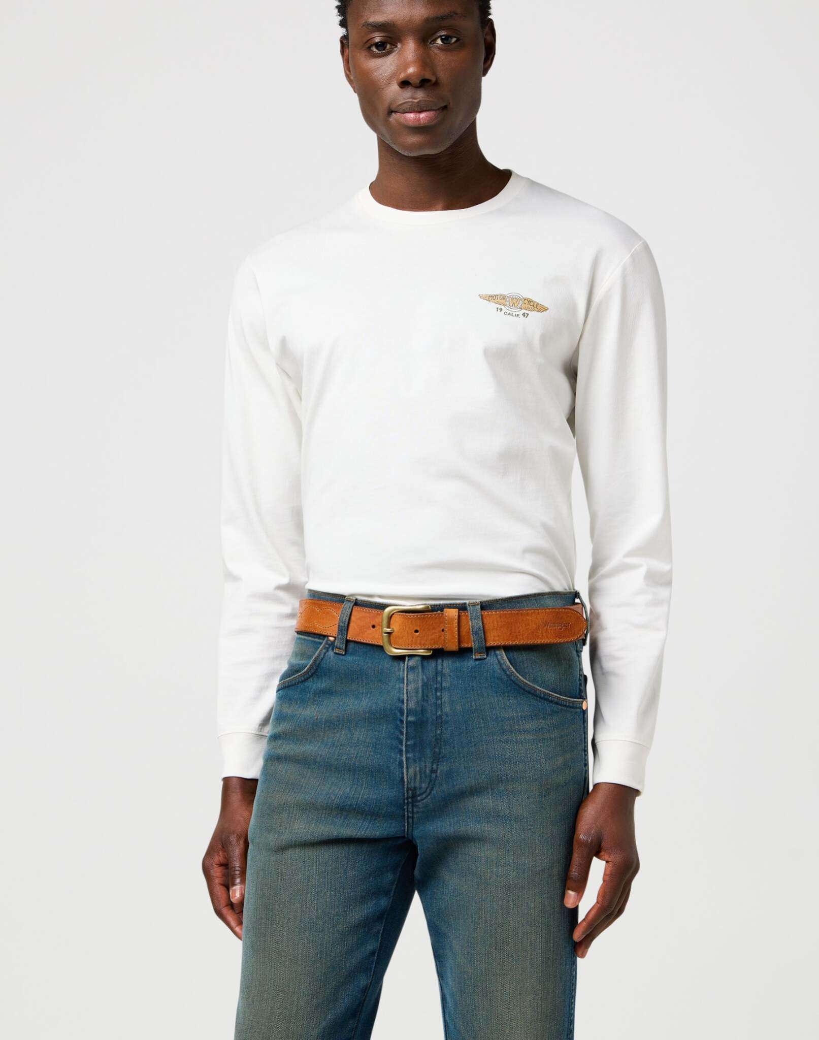 Western Stitch Belt in Cognac Gürtel Wrangler