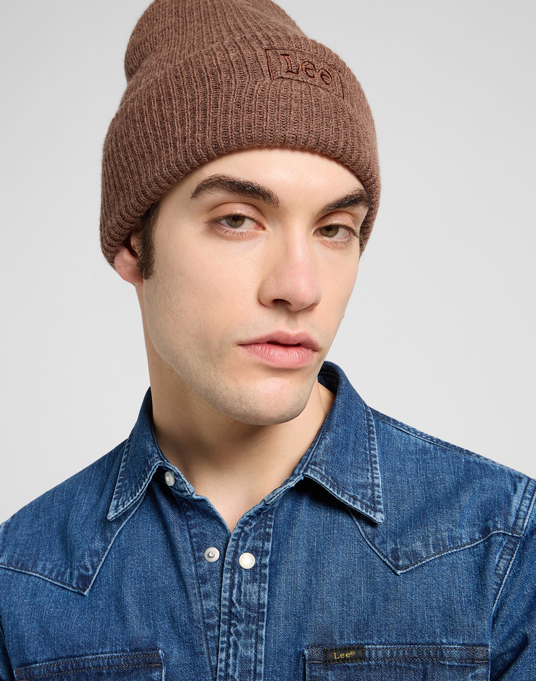Core Beanie in Luxe Brown Mützen Lee